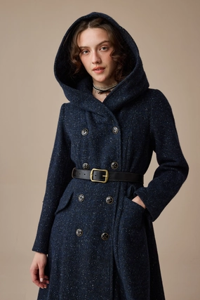 Trista 24 | 100% twill wool hooded coat SoftFeel Fabric High Visibility Trim