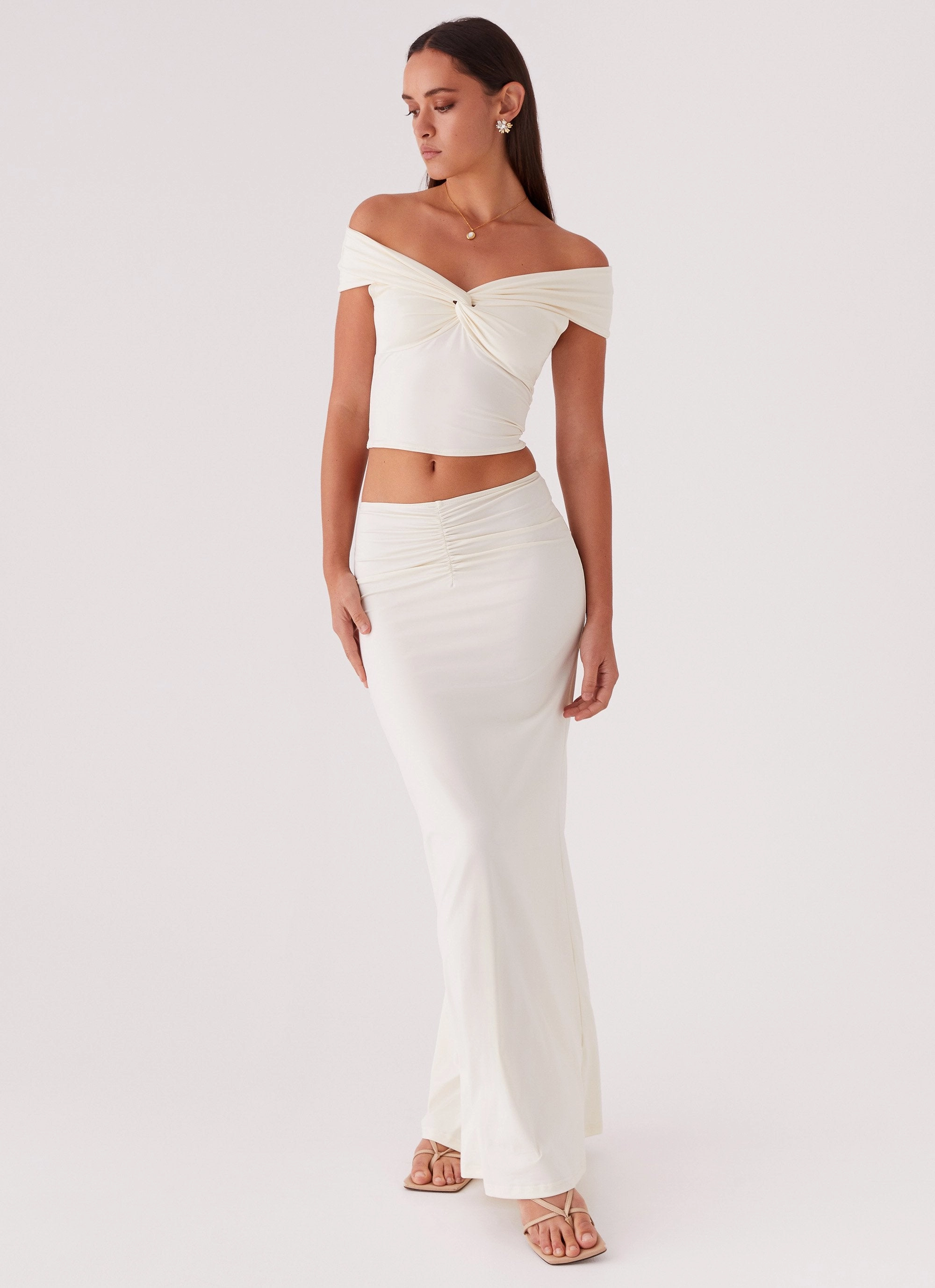 Trixie Maxi Skirt - Ivory Lightweight Flex