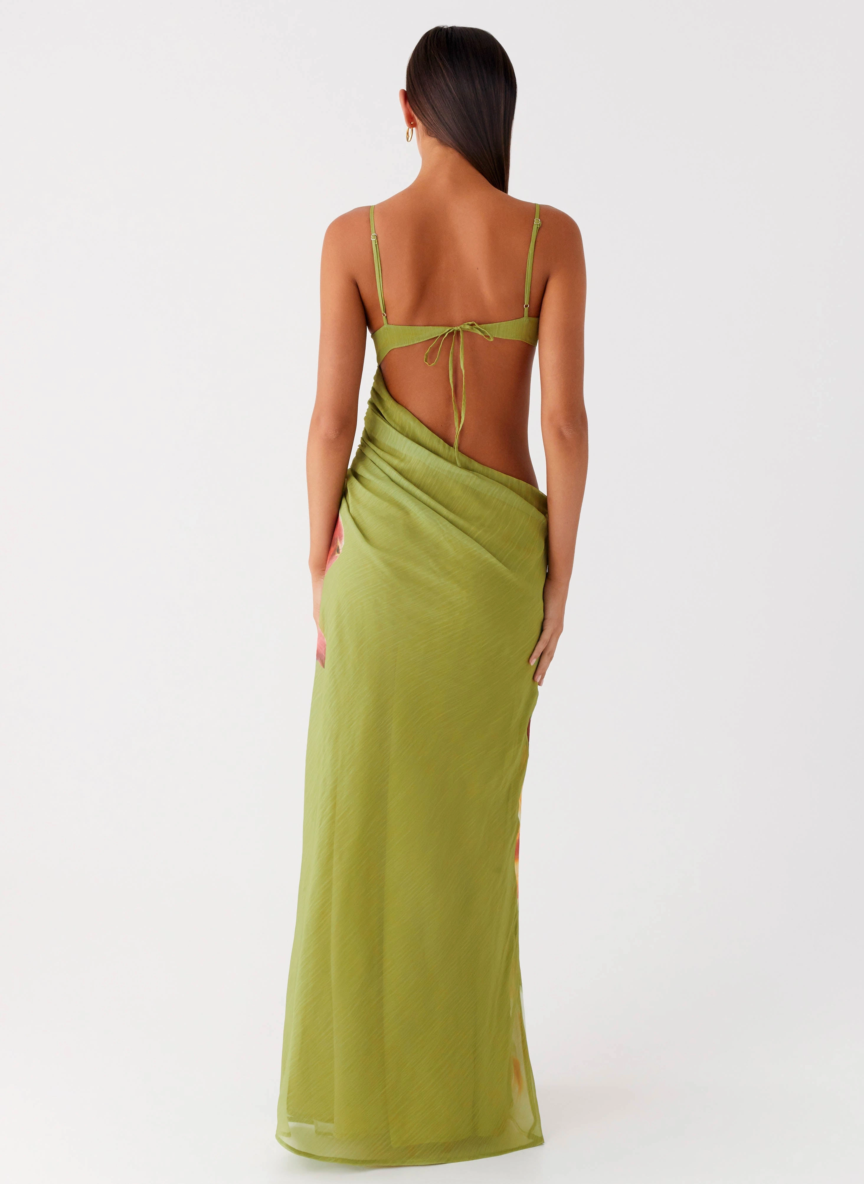 Morning Wear Tropic Rush Cut Out Maxi Dress - Jungle Floral