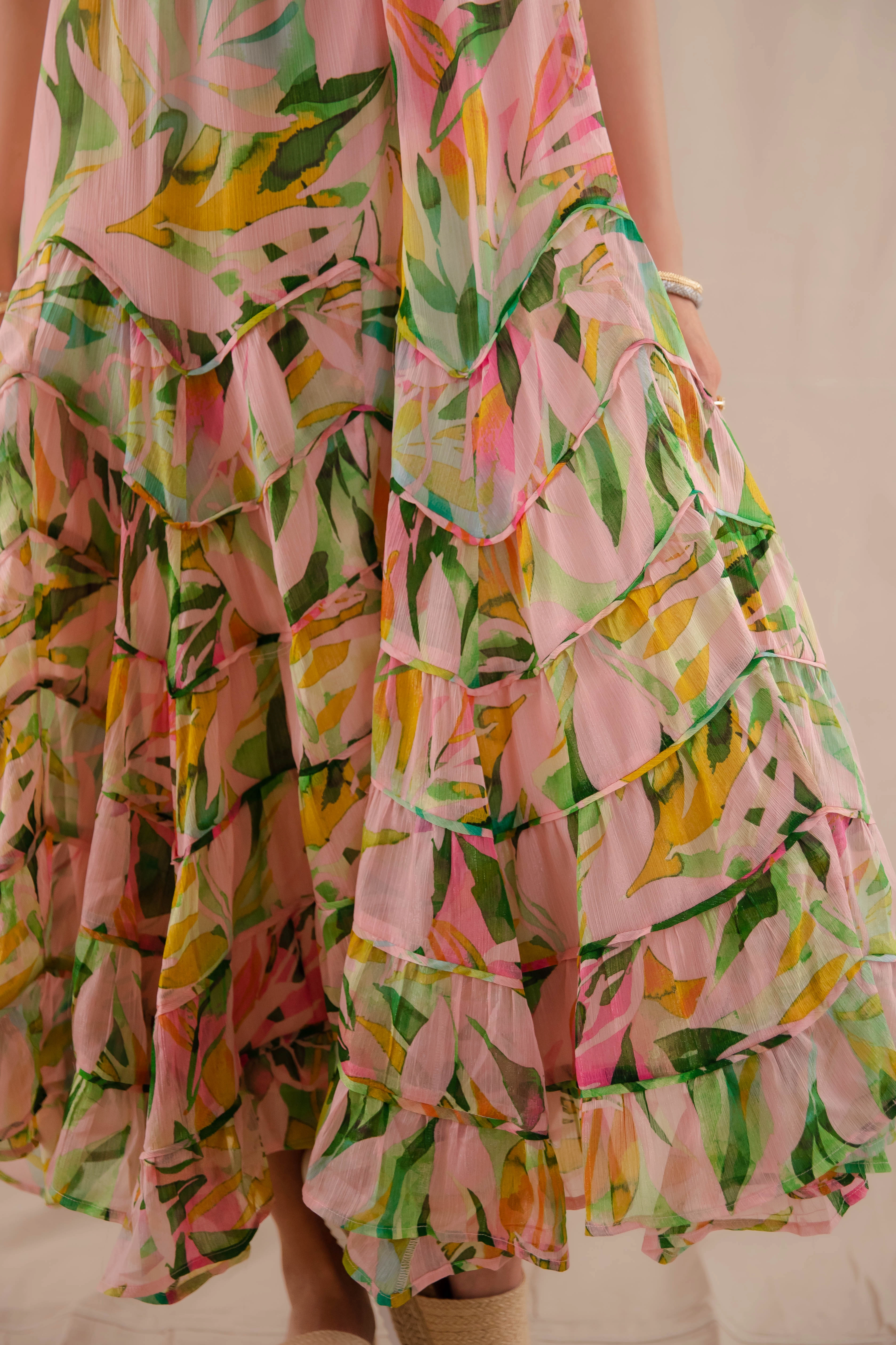 Weekend Chic Tropical Tango Maxi Dress
