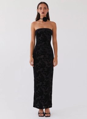 Fashion Mix Trouble Love Maxi Dress - Black