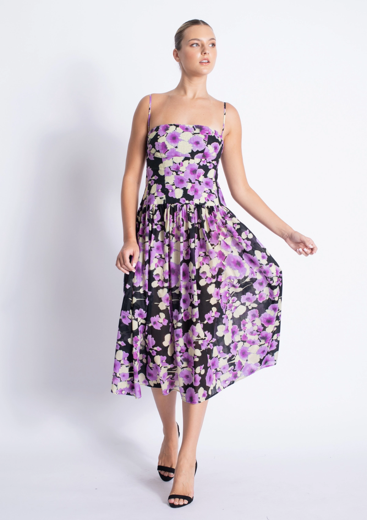 Truman Print Midi Dress Day Magic