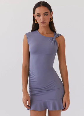 Refined Finish Katy Frill Mini Dress - Ash