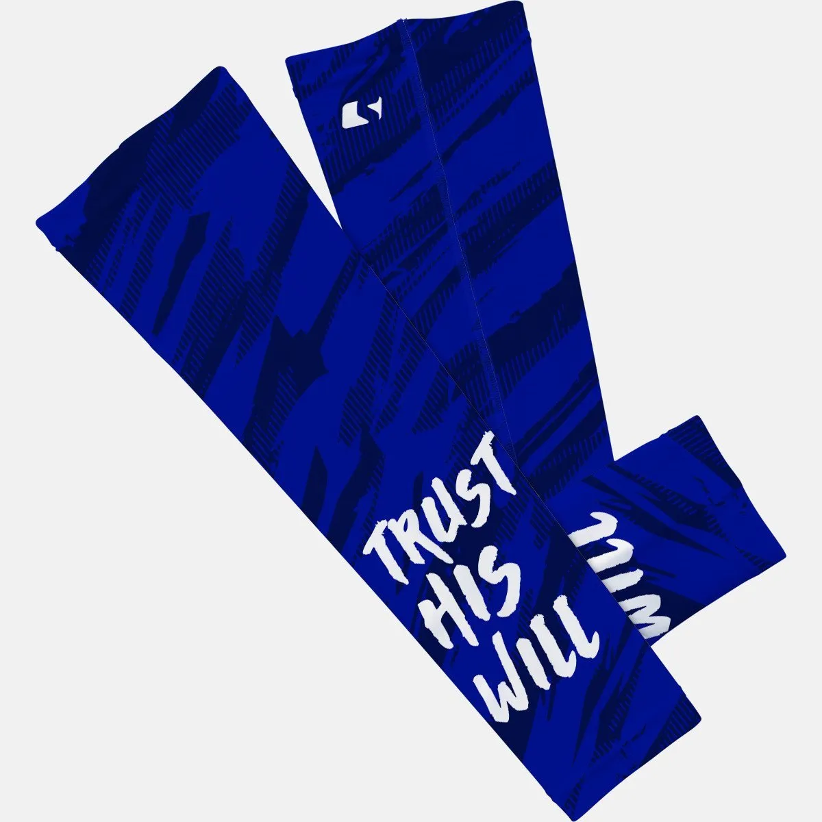 Trust His Will Blue arm sleeve