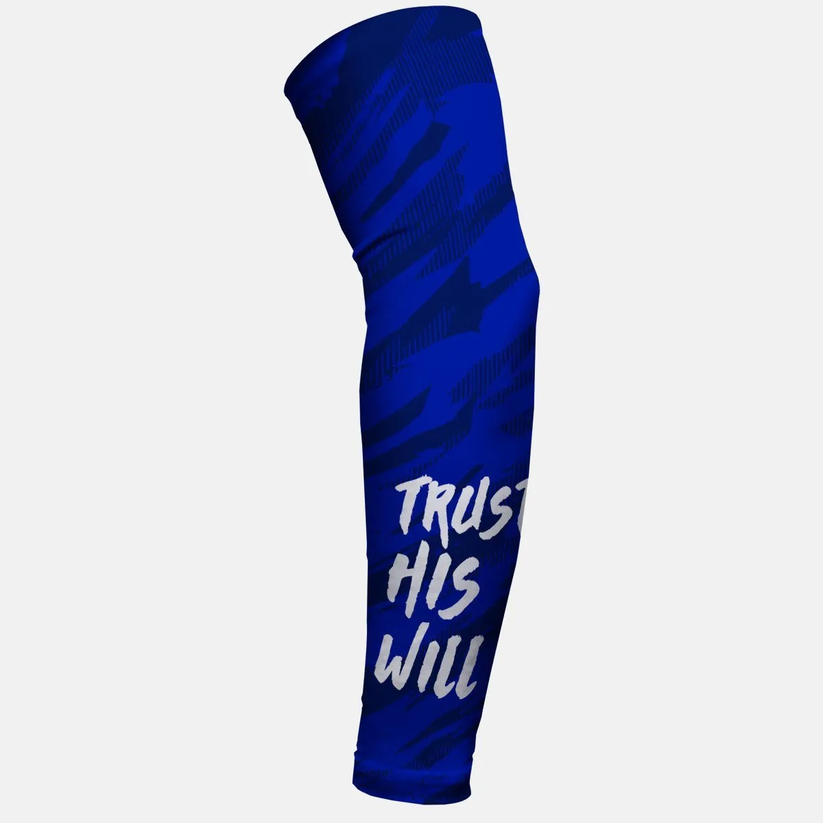 Trust His Will Blue arm sleeve