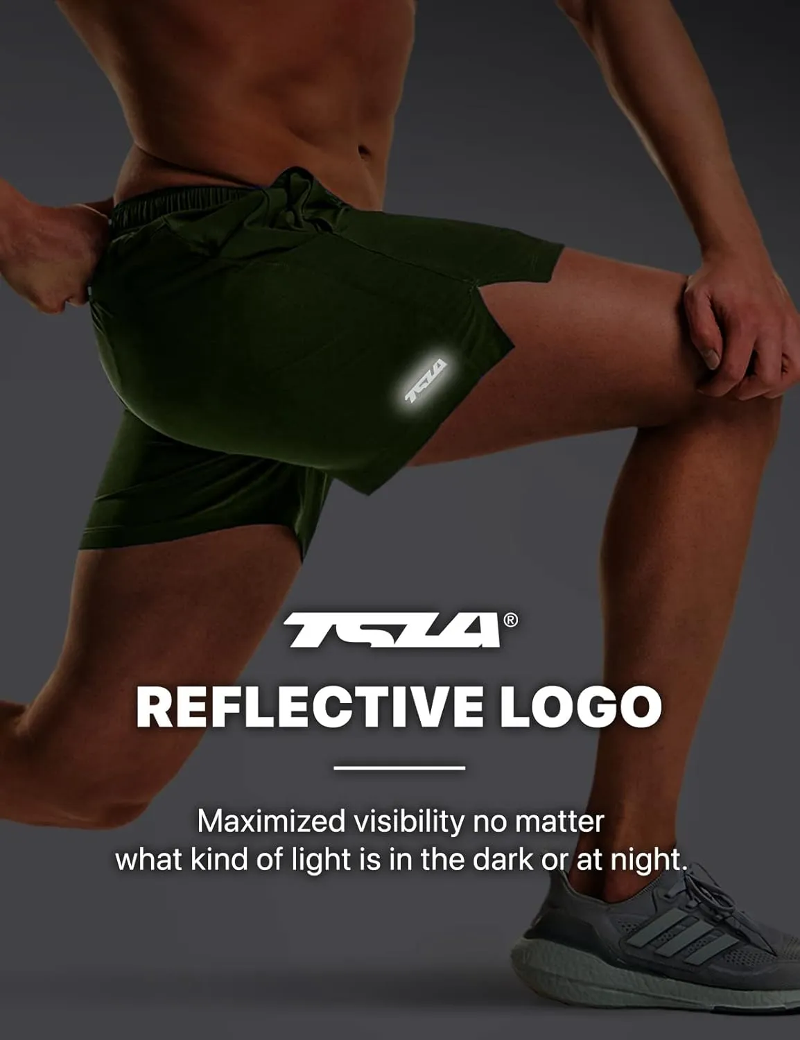 TSLA Men's Active Running Shorts, Training Exercise Workout Shorts, Quick Dry Gym Athletic Performance Shorts with Pockets