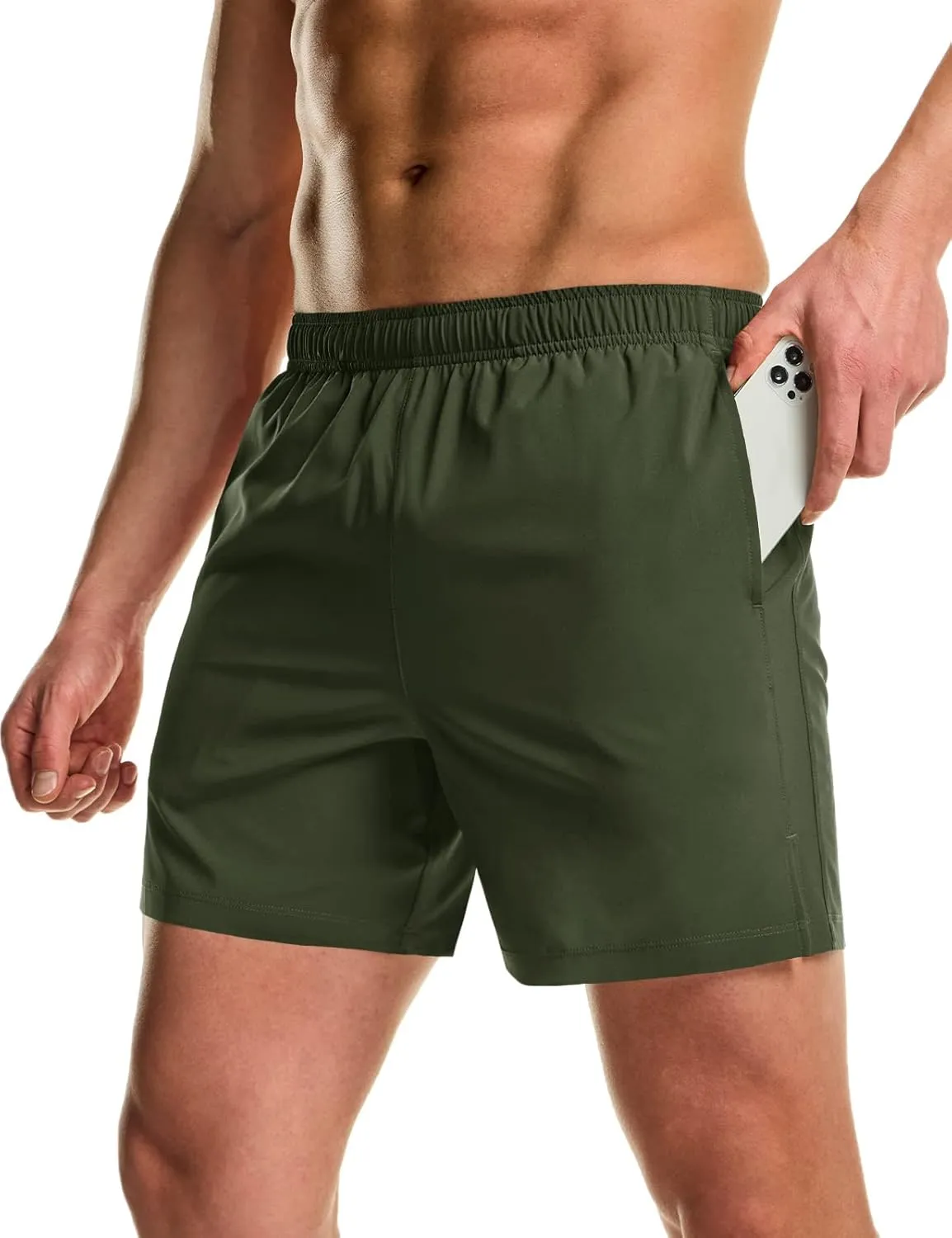 TSLA Men's Active Running Shorts, Training Exercise Workout Shorts, Quick Dry Gym Athletic Performance Shorts with Pockets