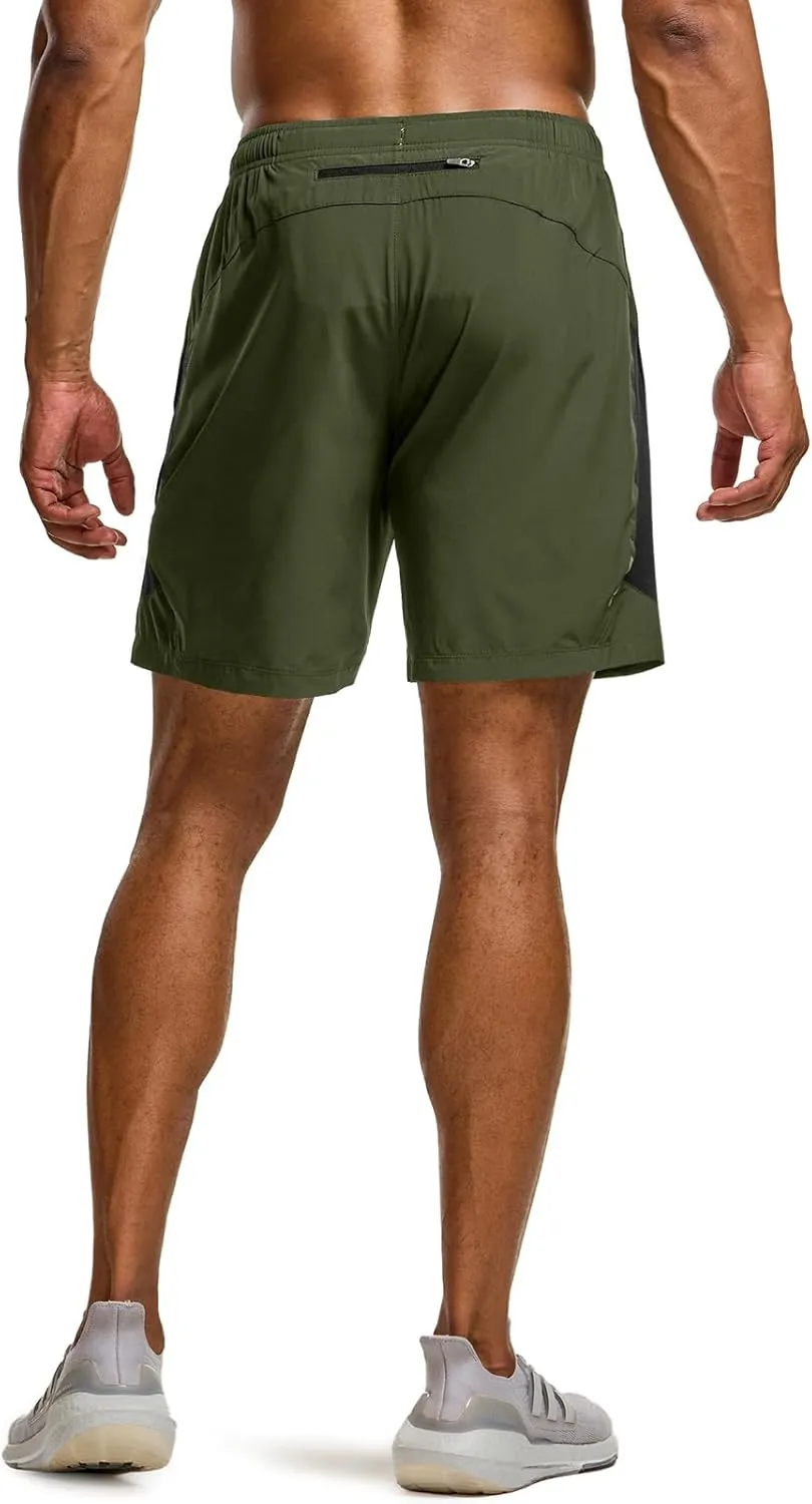 TSLA Men's Active Running Shorts, Training Exercise Workout Shorts, Quick Dry Gym Athletic Performance Shorts with Pockets