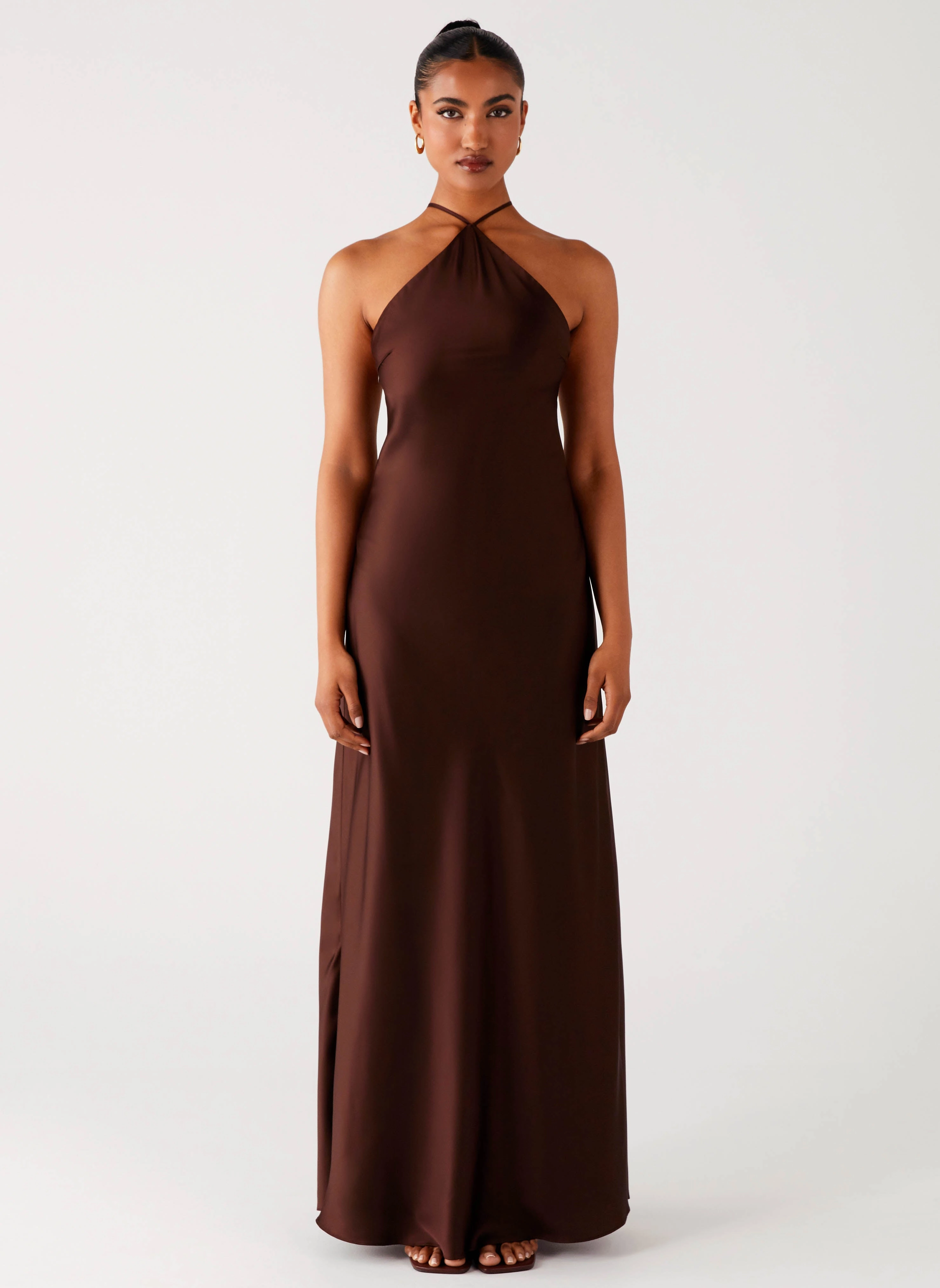 Tulama Maxi Dress - Chocolate Flattering bodycon dress Style Ease