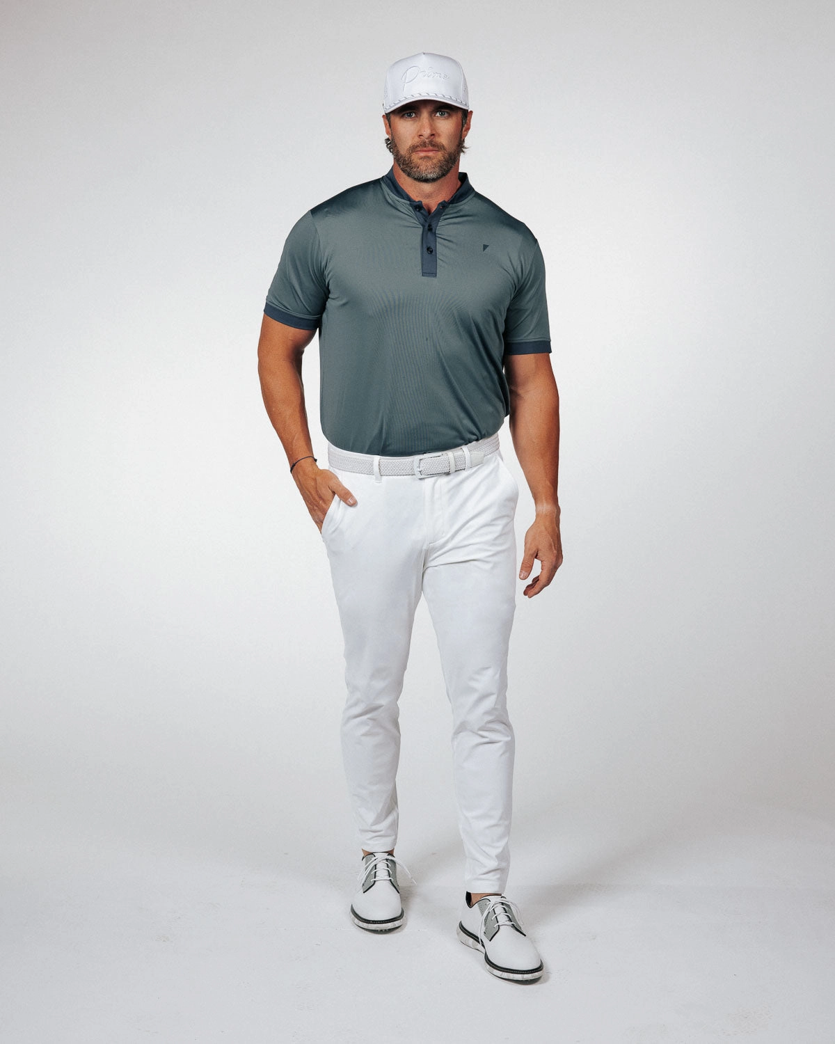 Compression Fit Loose Tee Two Tone Navy/Gray Blade Polo