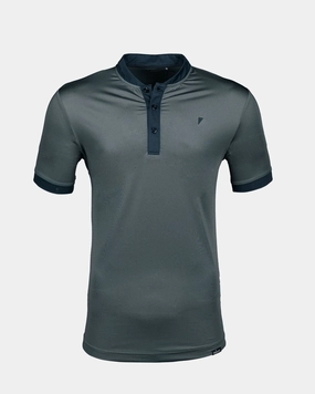 Tagless Neckline Design Rolled Hem Finish Two Tone Navy/Gray Blade Polo