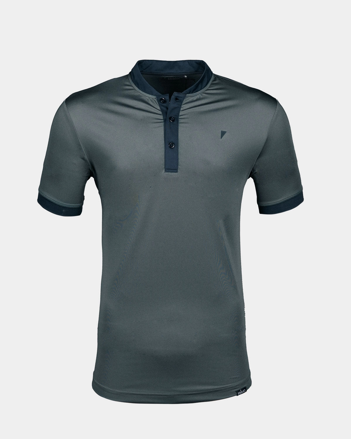 Tagless Neckline Design Rolled Hem Finish Two Tone Navy/Gray Blade Polo