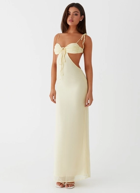 Family Joy All Moments Tyra Ruched Maxi Dress - Yellow