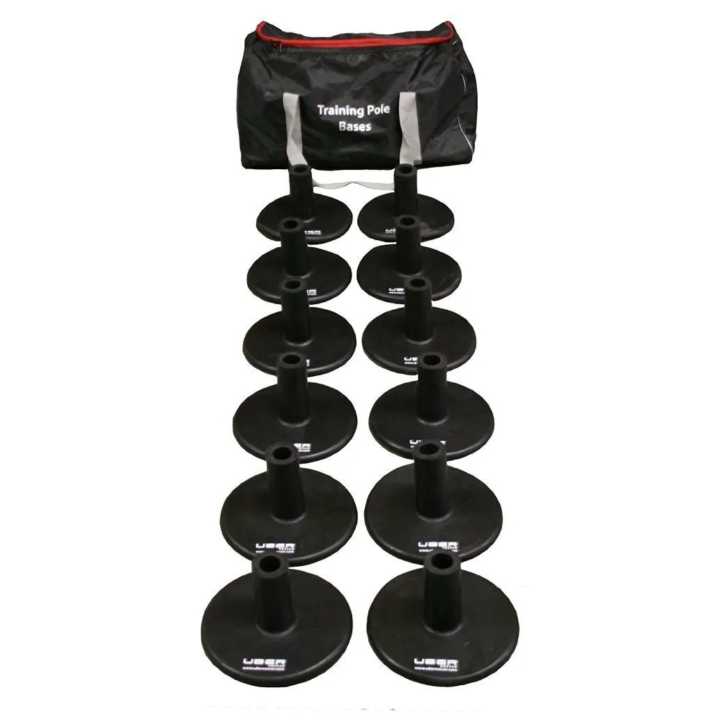 Uber Soccer Speed and Agility Training Pole Base - Set of 12
