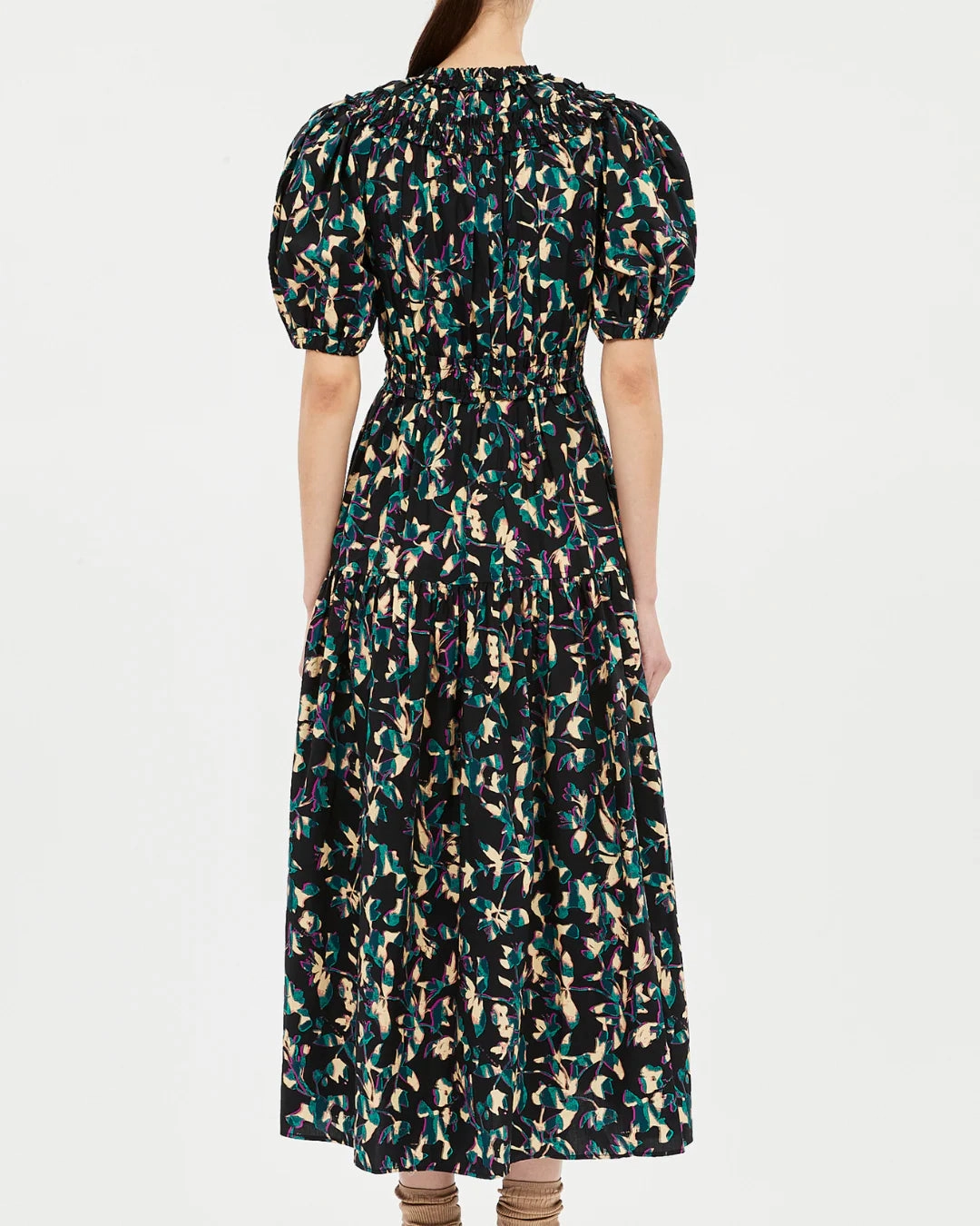 Trendy floral dress Cool Simplicity Ulla Johnson Othella Short Sleeve Midi Dress