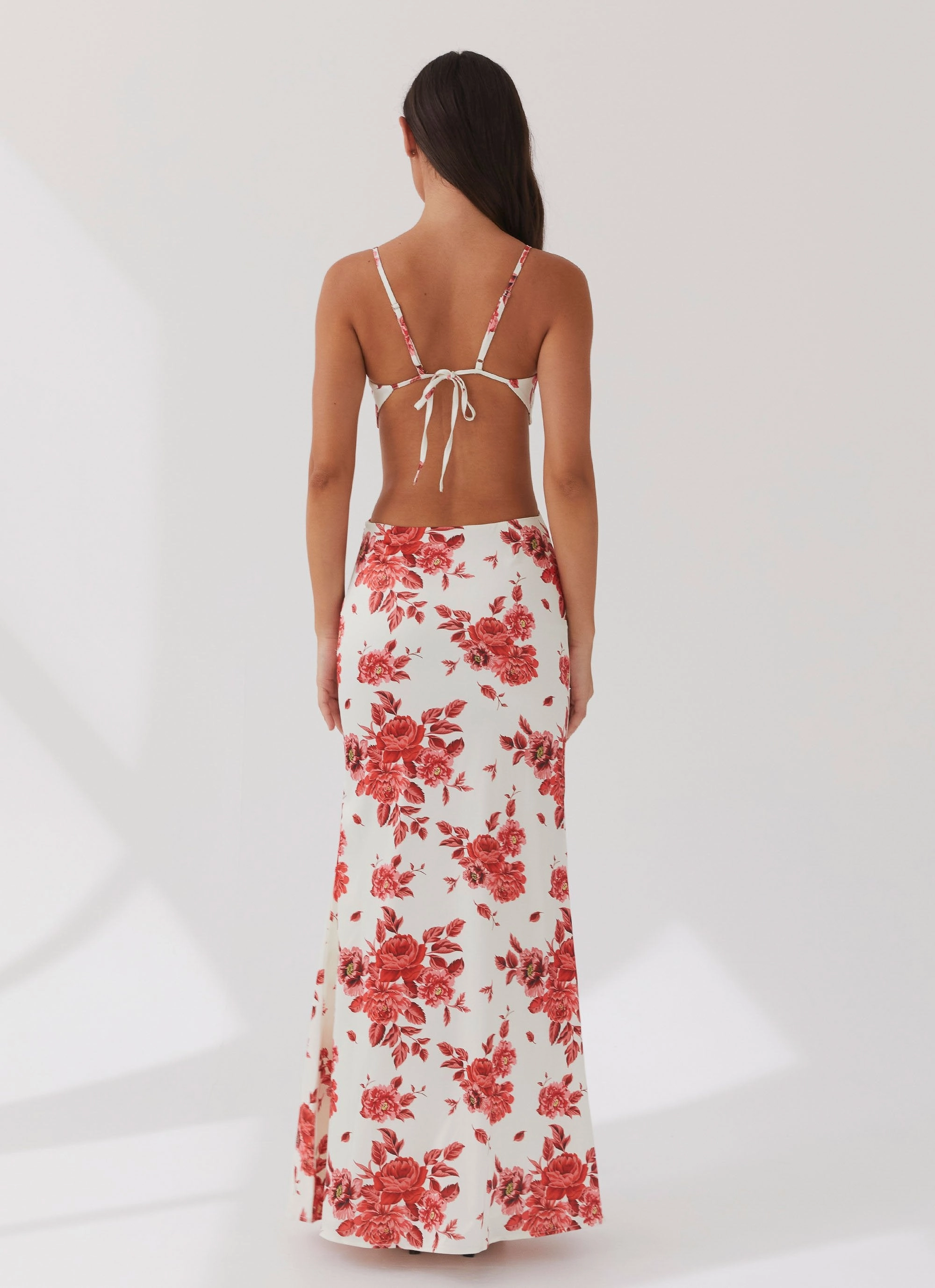 Rosie Satin Maxi Dress - Rosa Floria Summer Ease