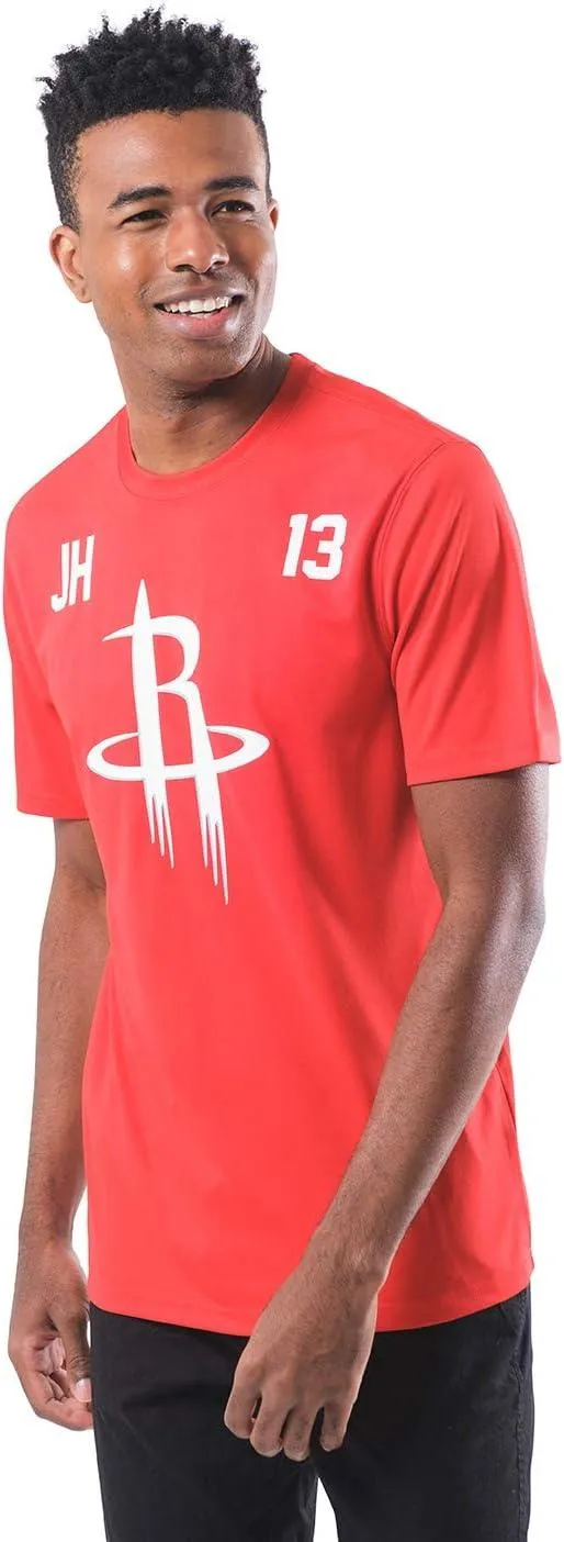 Ultra Game NBA Official Men’s Super Soft Players T-Shirt - Unisex, Houston Rockets - James Harden, Team Color|Houston Rockets
