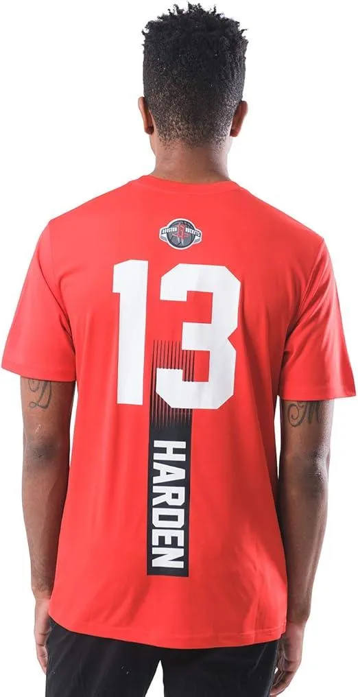 Ultra Game NBA Official Men’s Super Soft Players T-Shirt - Unisex, Houston Rockets - James Harden, Team Color|Houston Rockets