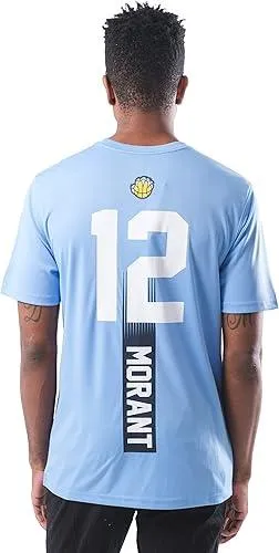 Ultra Game NBA Official Men’s Super Soft Players T-Shirt - Unisex, Memphis Grizzlies - Ja Morant, Team Color|Memphis Grizzlies