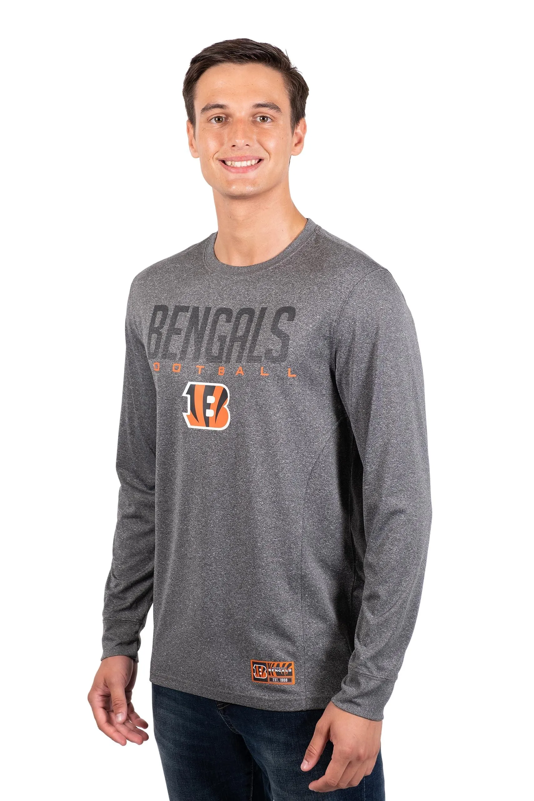 Ultra Game NFL Official Adults Super Soft Game Day Long Sleeve T-Shirt - Unisex Cincinnati Bengals|Cincinnati Bengals