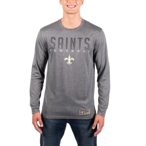 Ultra Game NFL Official Adults Super Soft Game Day Long Sleeve T-Shirt - Unisex New Orleans Saints|New Orleans Saints