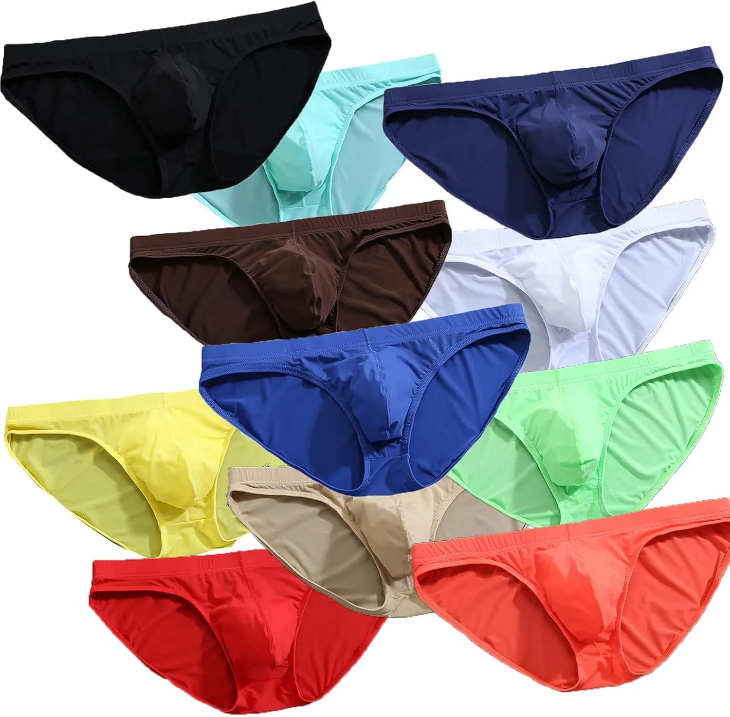 Ultra light and breathable Ice Silk Men's Breathable Micro Mesh Briefs Relax at night Underpants