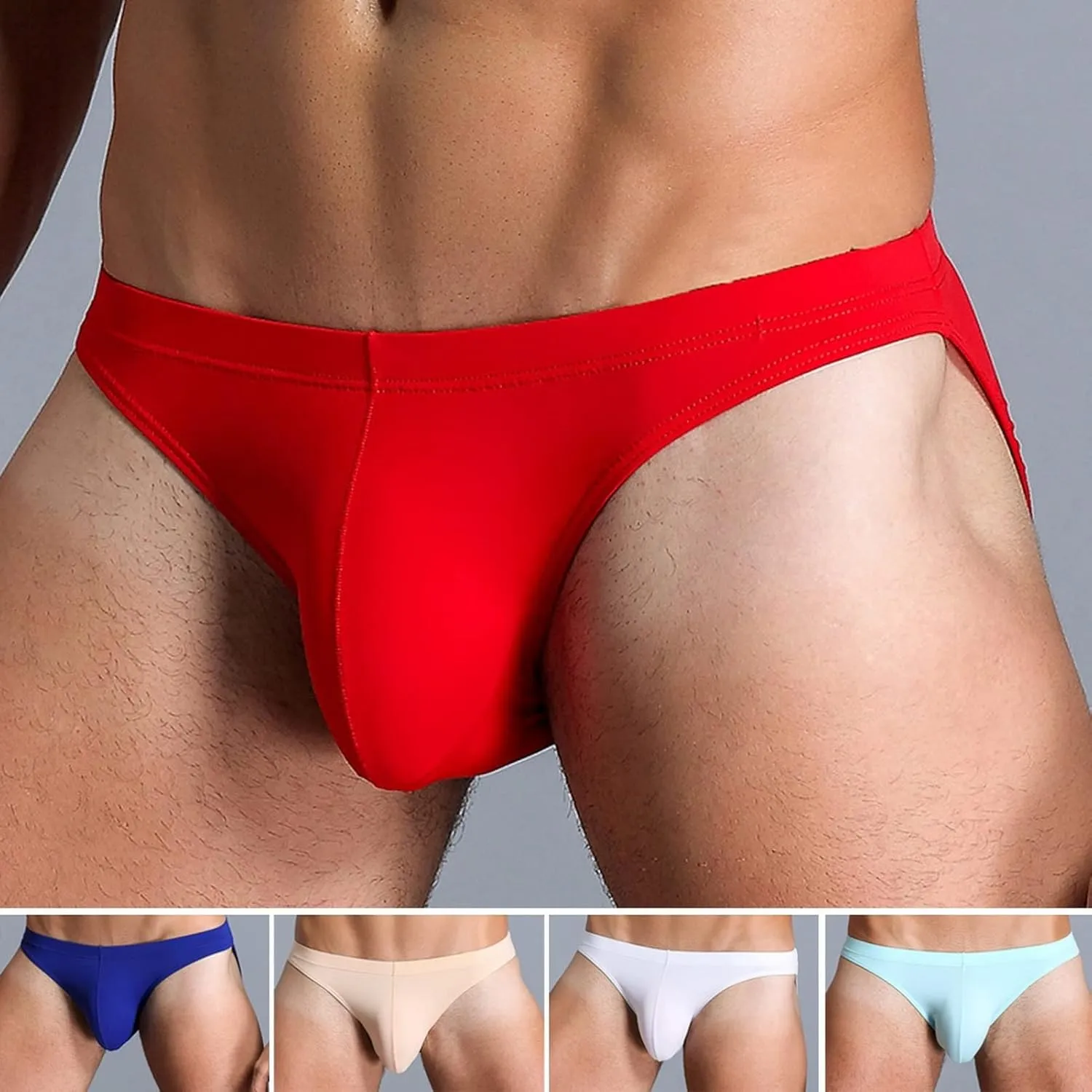 Ultra light and breathable Ice Silk Men's Breathable Micro Mesh Briefs Relax at night Underpants