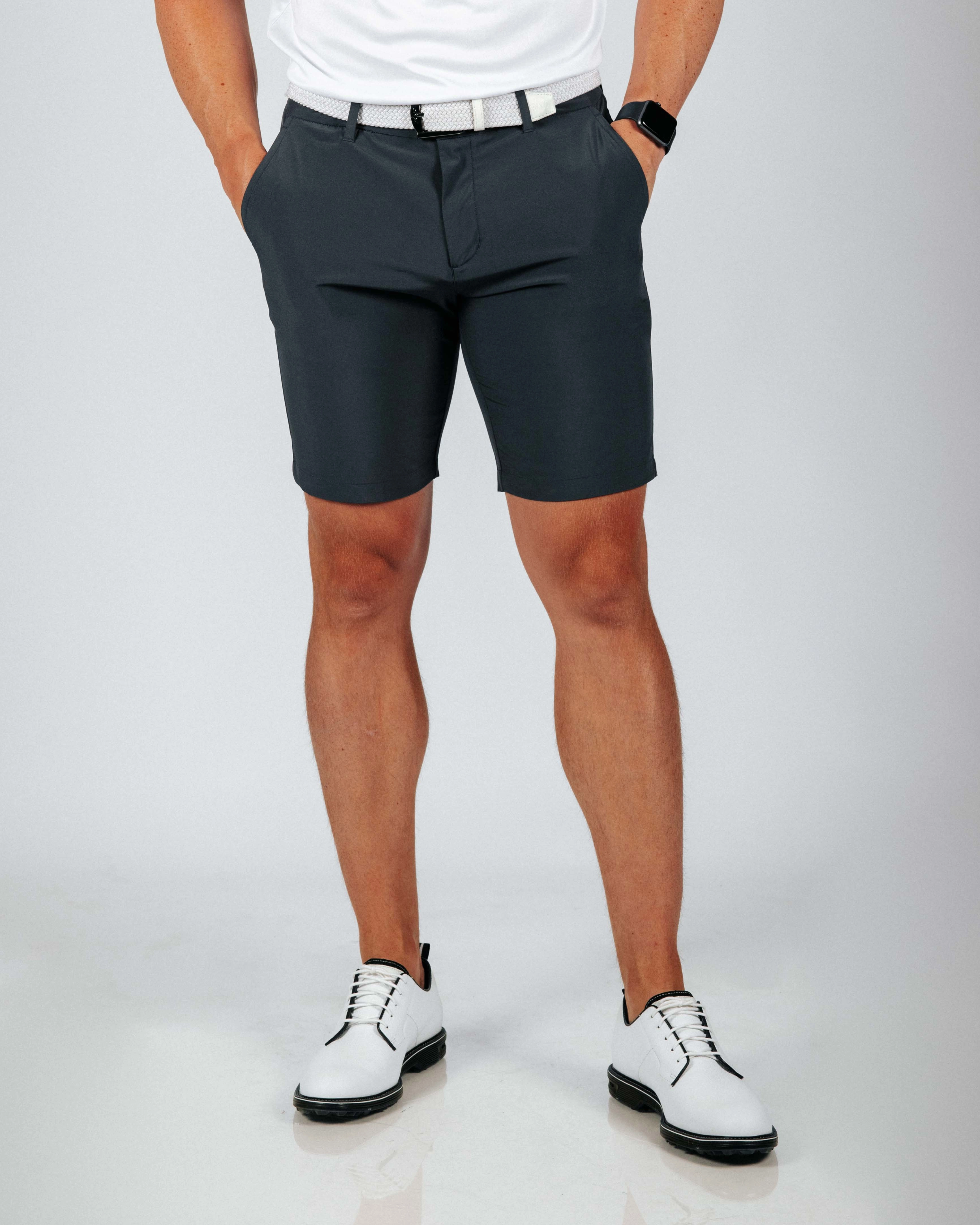 Men's Dark Gray Golf Shorts HeatRegulating NoiseReducingFabric