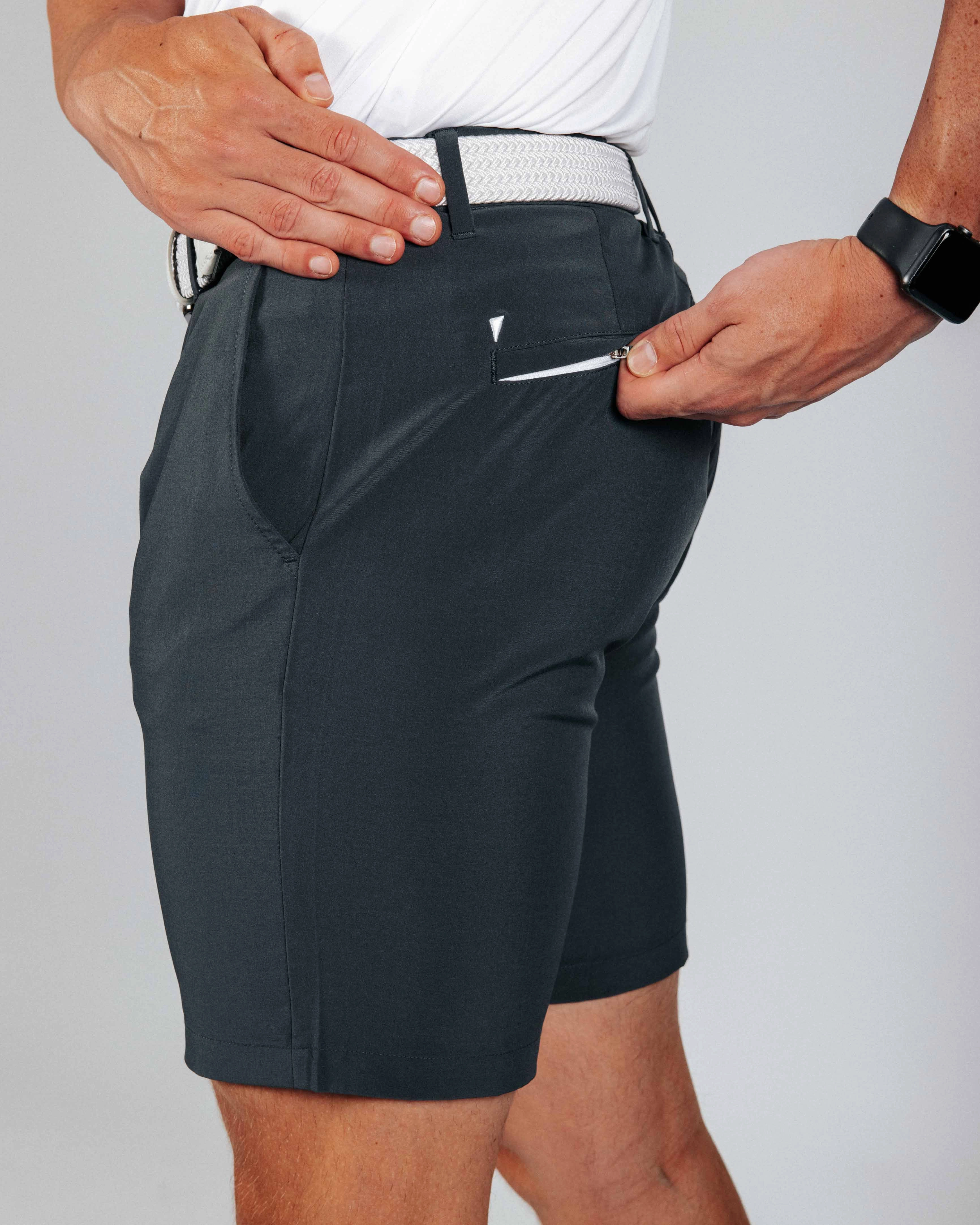 Men's Dark Gray Golf Shorts Quick Change
