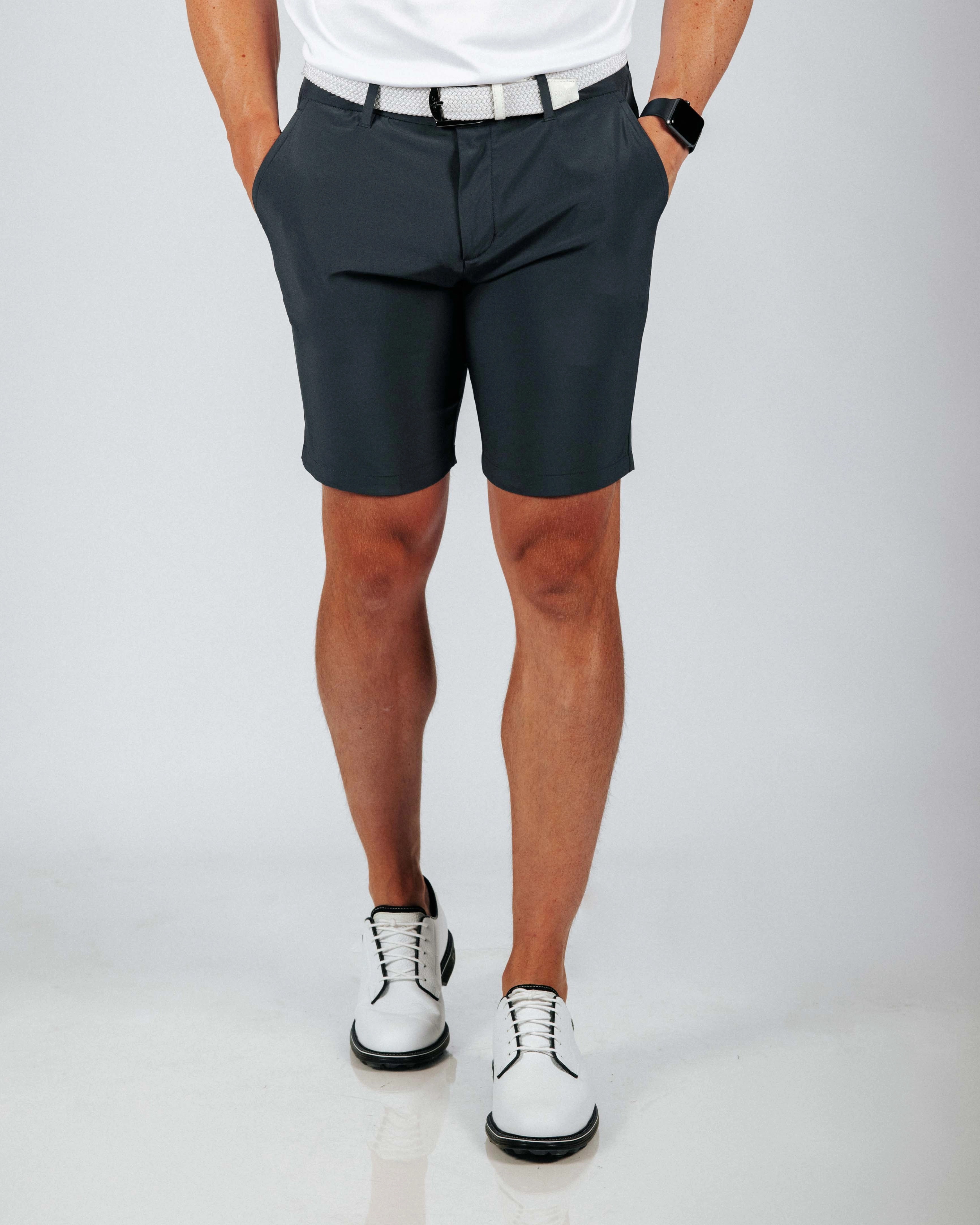 Sporty Cut Men's Dark Gray Golf Shorts