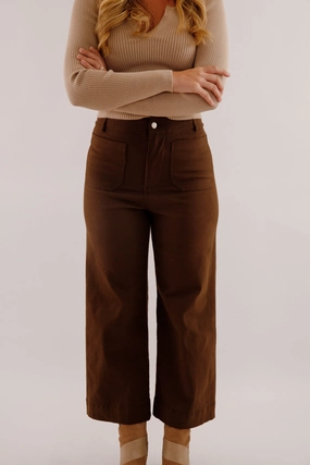 Taking A Pause Denim-Brown FlexibleKneePanels