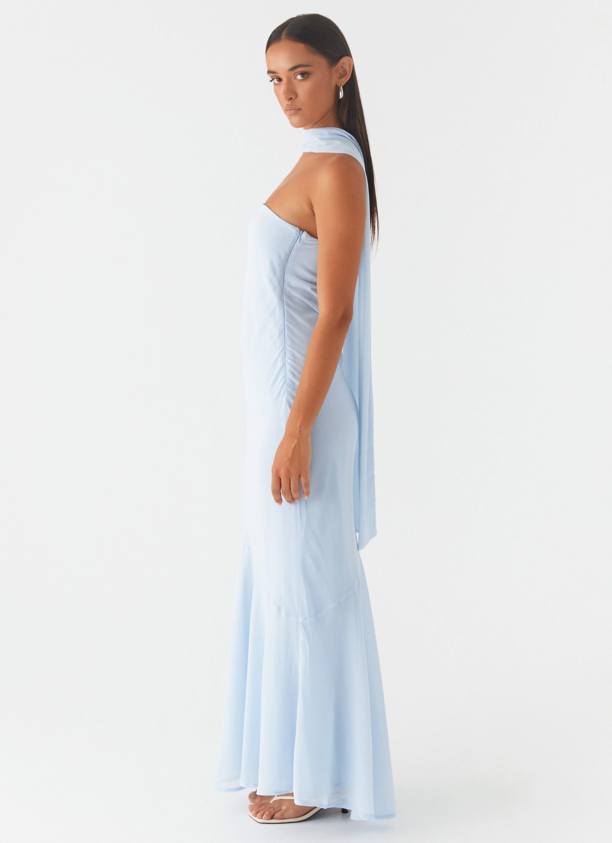 Japan Line Under The Pagoda Maxi Dress - Blue