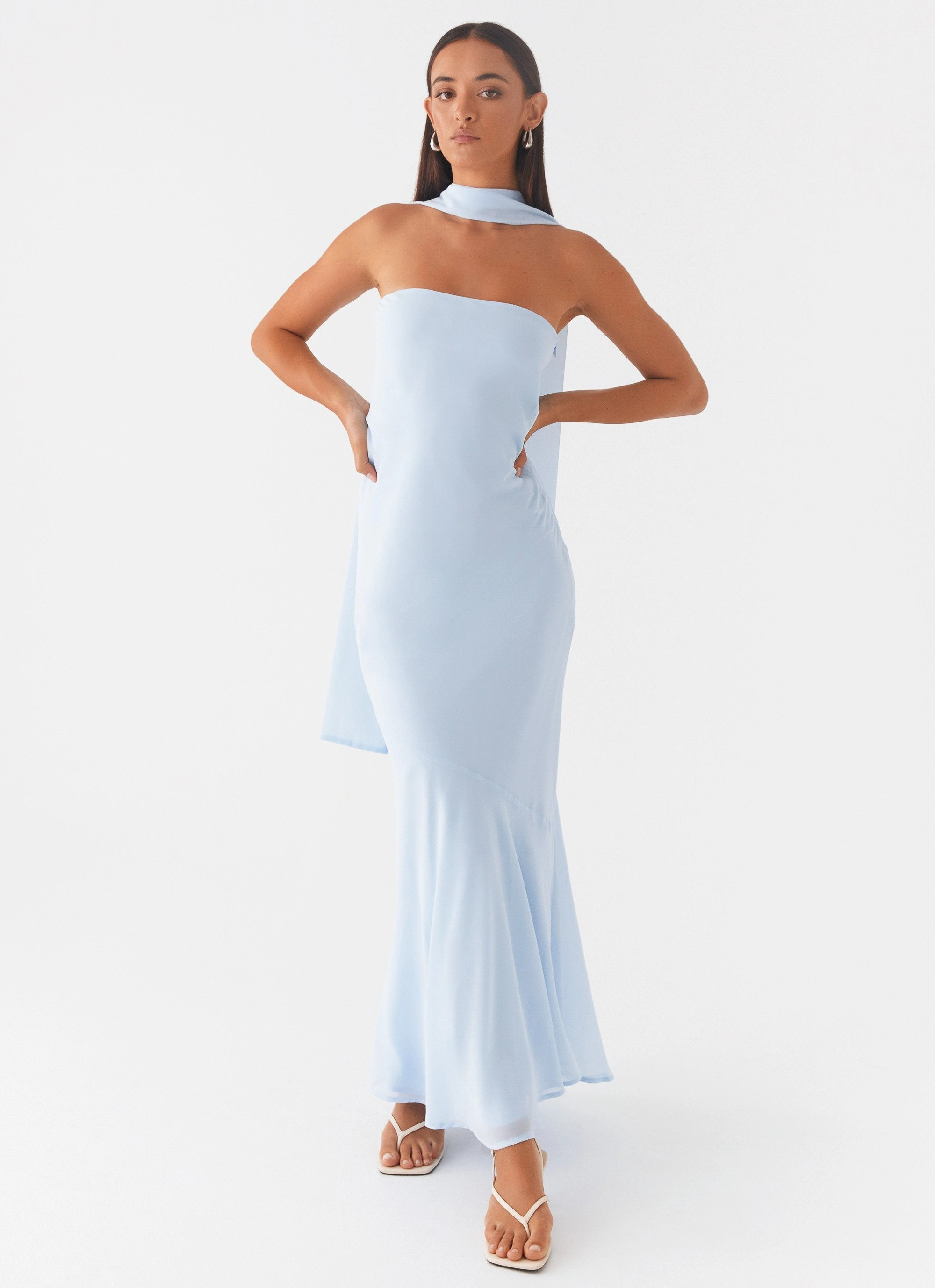 Romantic dinner wear Casual Days Under The Pagoda Maxi Dress - Blue