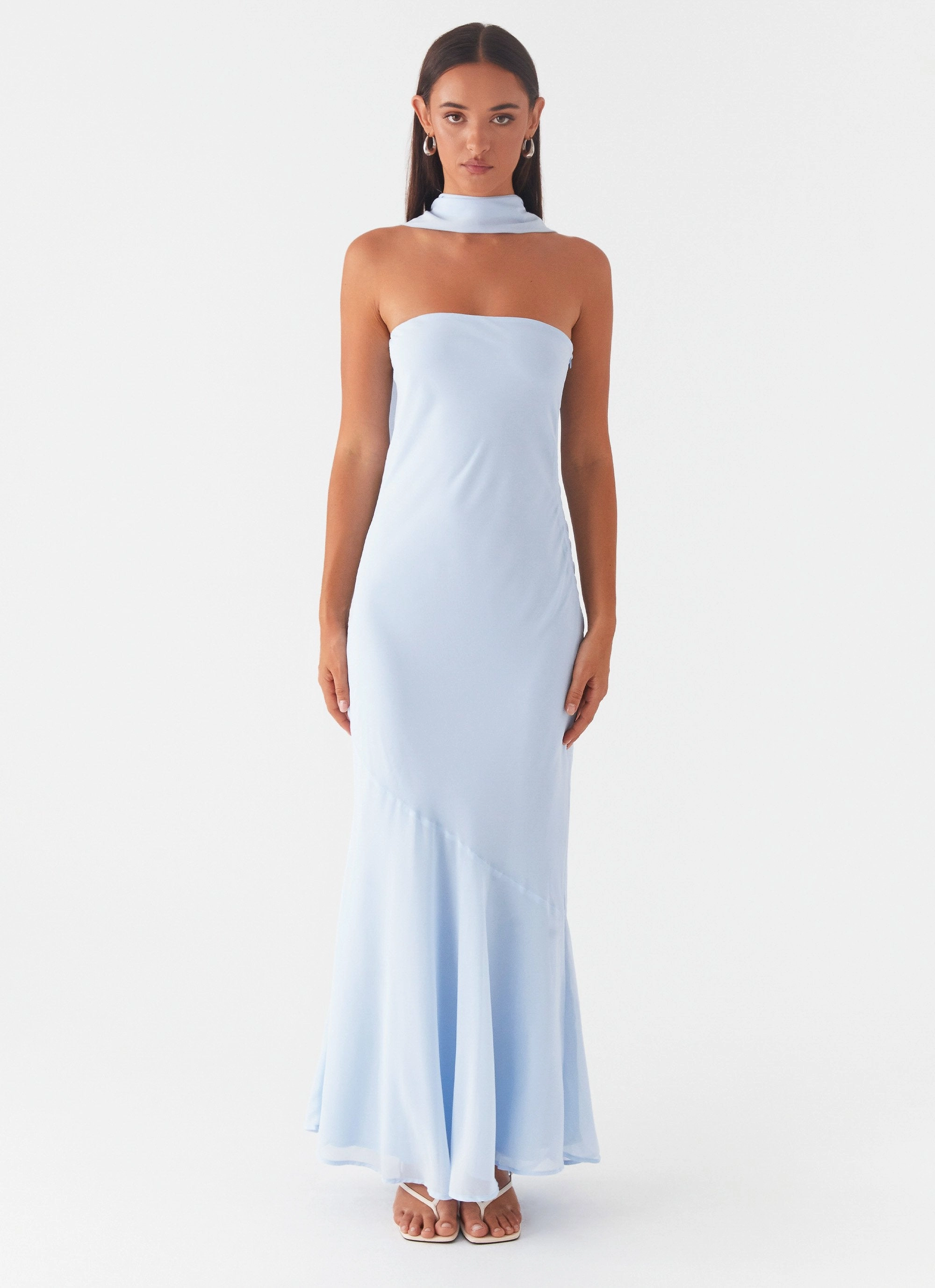 Under The Pagoda Maxi Dress - Blue Trend Detail Travel-Essential