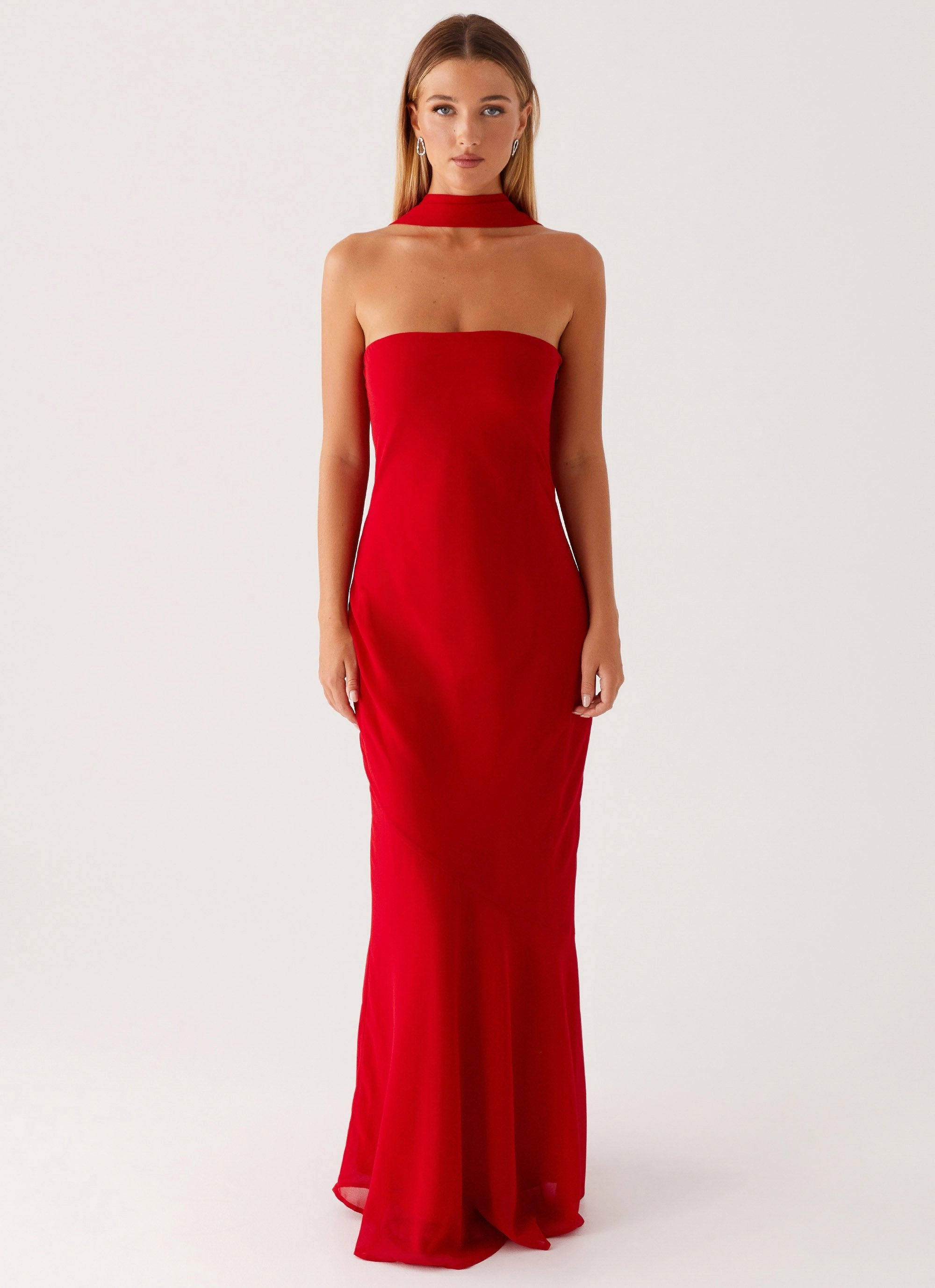 Stylish Design Daily Option Under The Pagoda Maxi Dress - Red