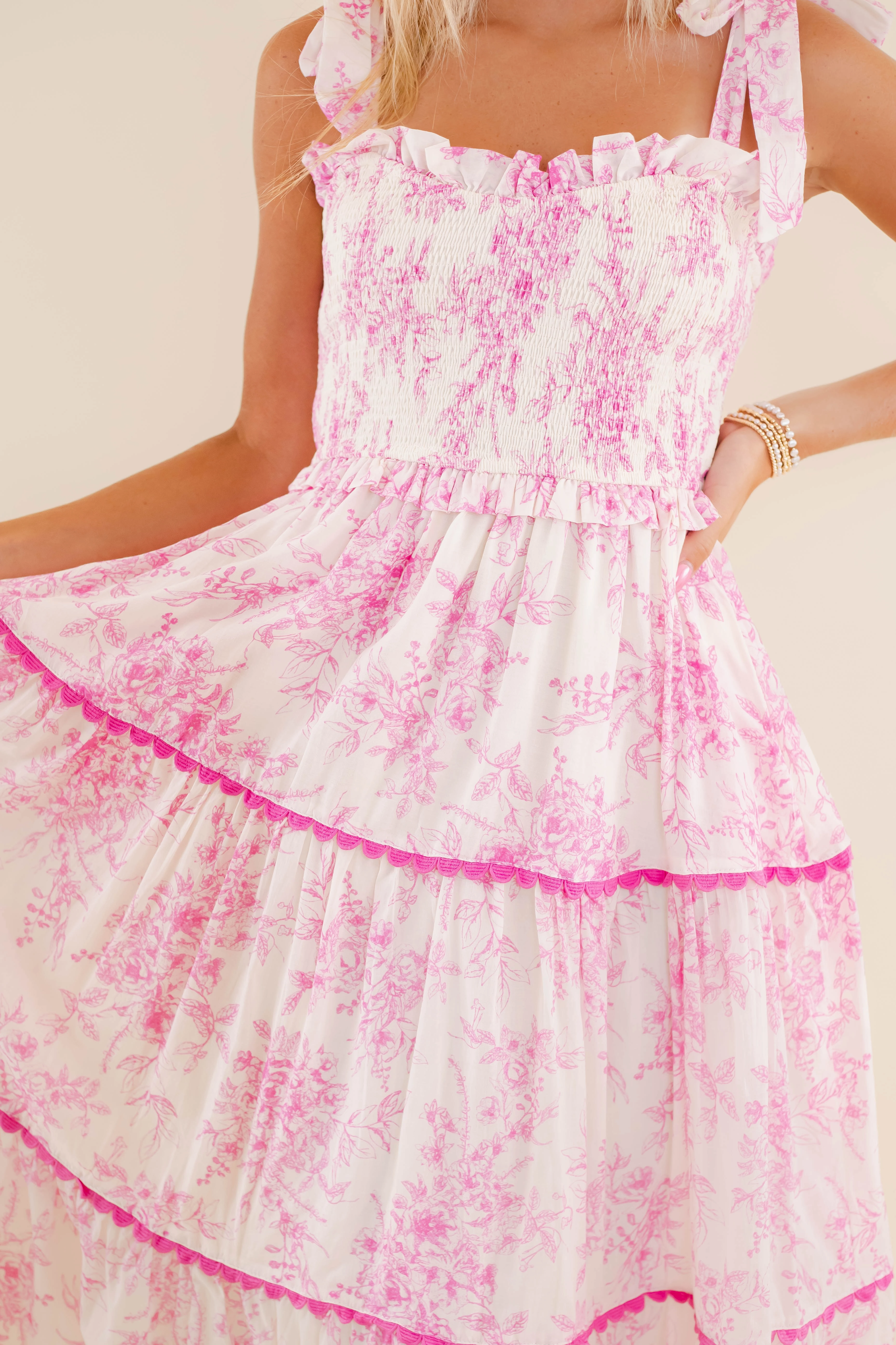 Light Motion RESTOCK: A Beautiful Feeling Midi Dress-Pink