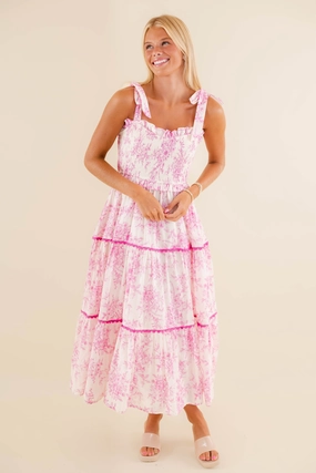 RESTOCK: A Beautiful Feeling Midi Dress-Pink Chic Statement