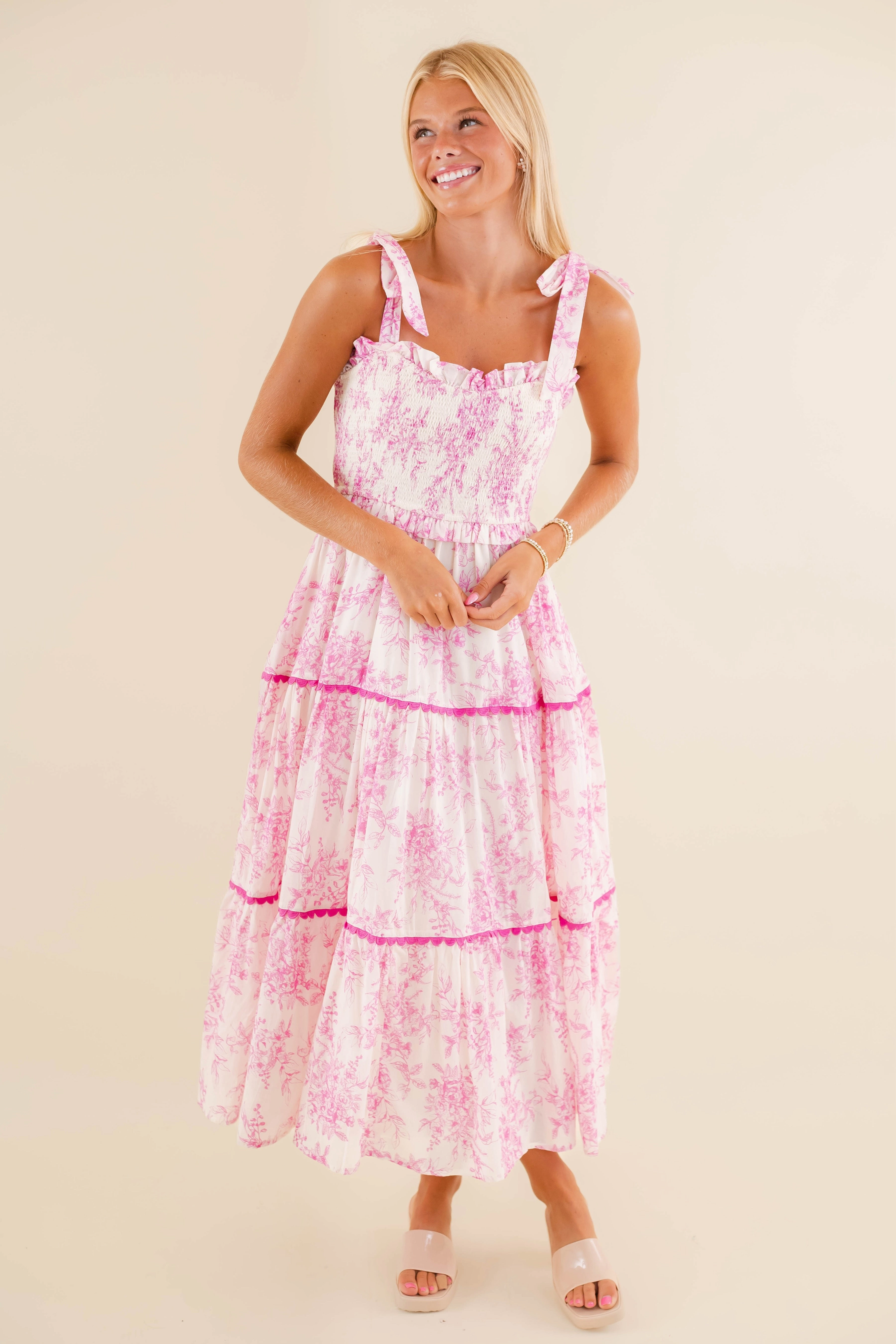 RESTOCK: A Beautiful Feeling Midi Dress-Pink Chic Statement