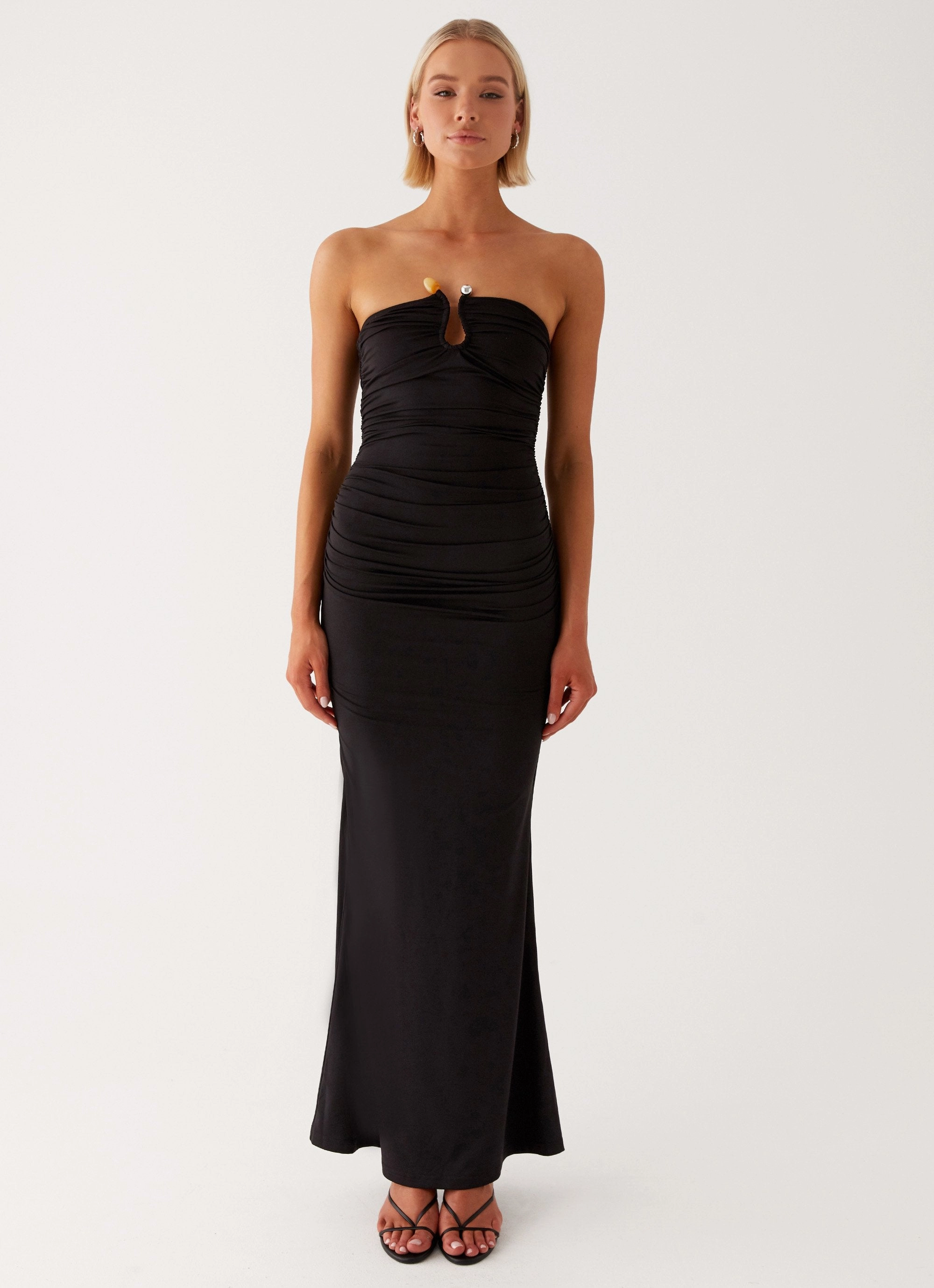 Rudy Maxi Dress - Black Cool Shape Flattering Look