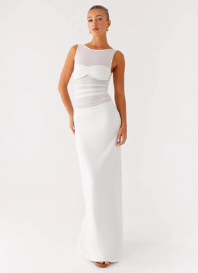 Luxe Fabric Wesley Maxi Dress - Ivory