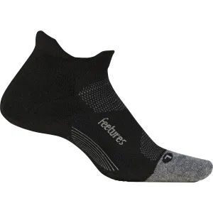 Unisex Feetures Elite Max Cushion No Show Tab Socks Black