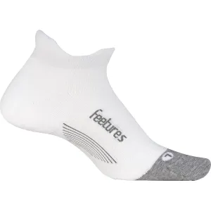 Unisex Feetures Elite Max Cushion No Show Tab Socks White