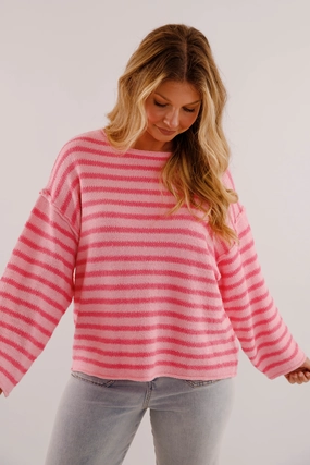 Better Perspective Sweater-Pink Odor Resistant Finish Soft Touch Blend