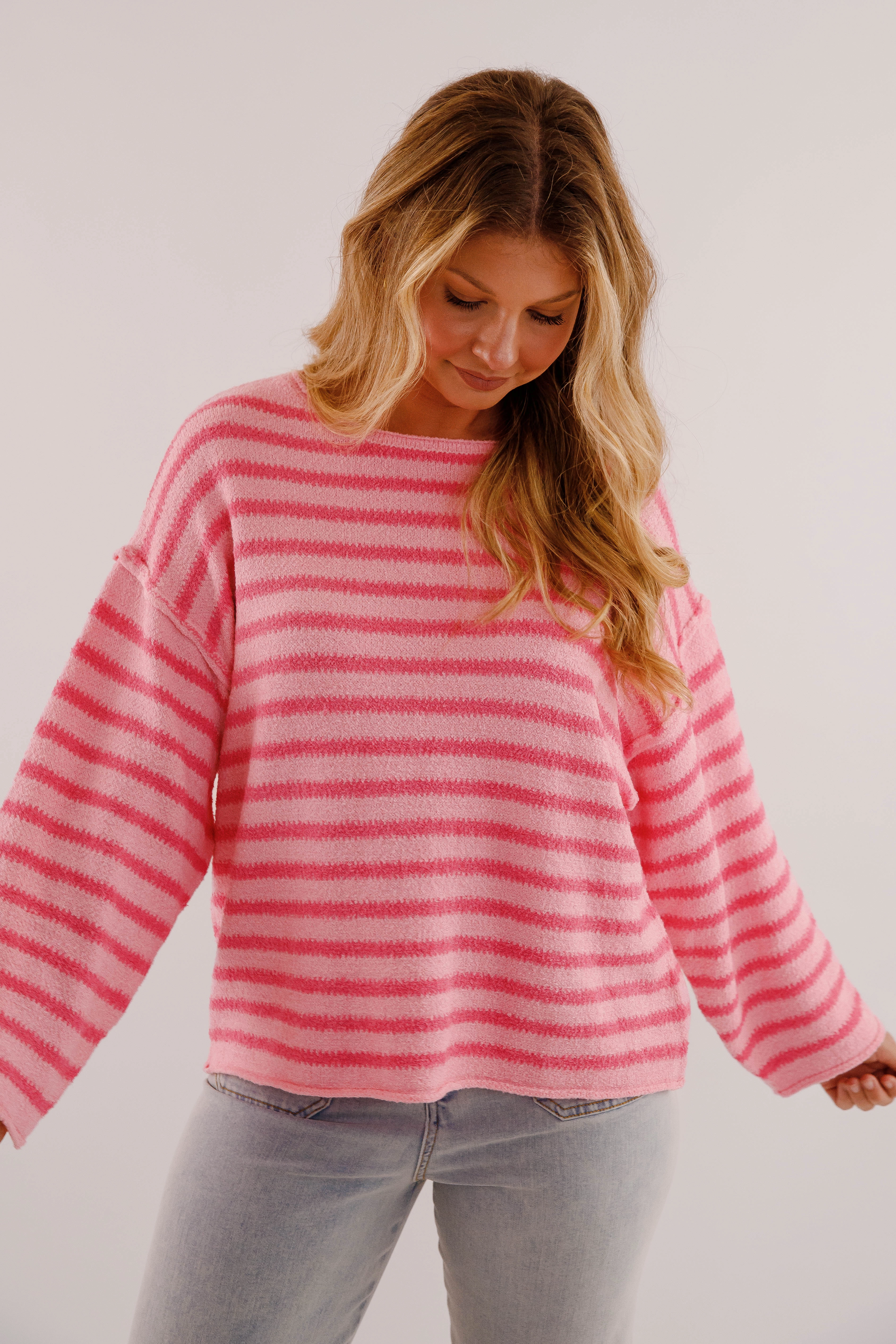 Better Perspective Sweater-Pink Odor Resistant Finish Soft Touch Blend