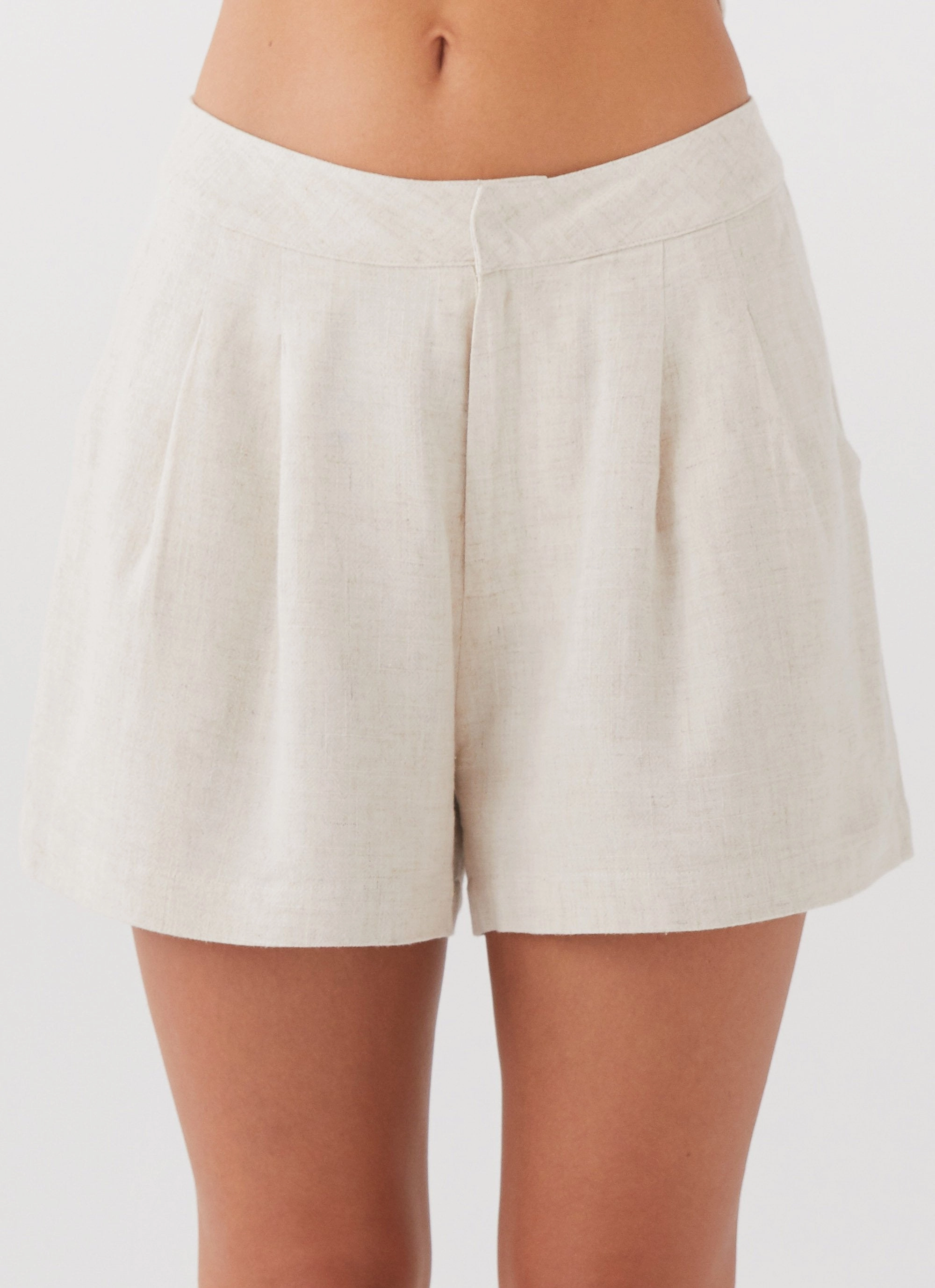 Comfy Feel Modular Pocket System Born For Bordeaux Linen Shorts - Oatmeal