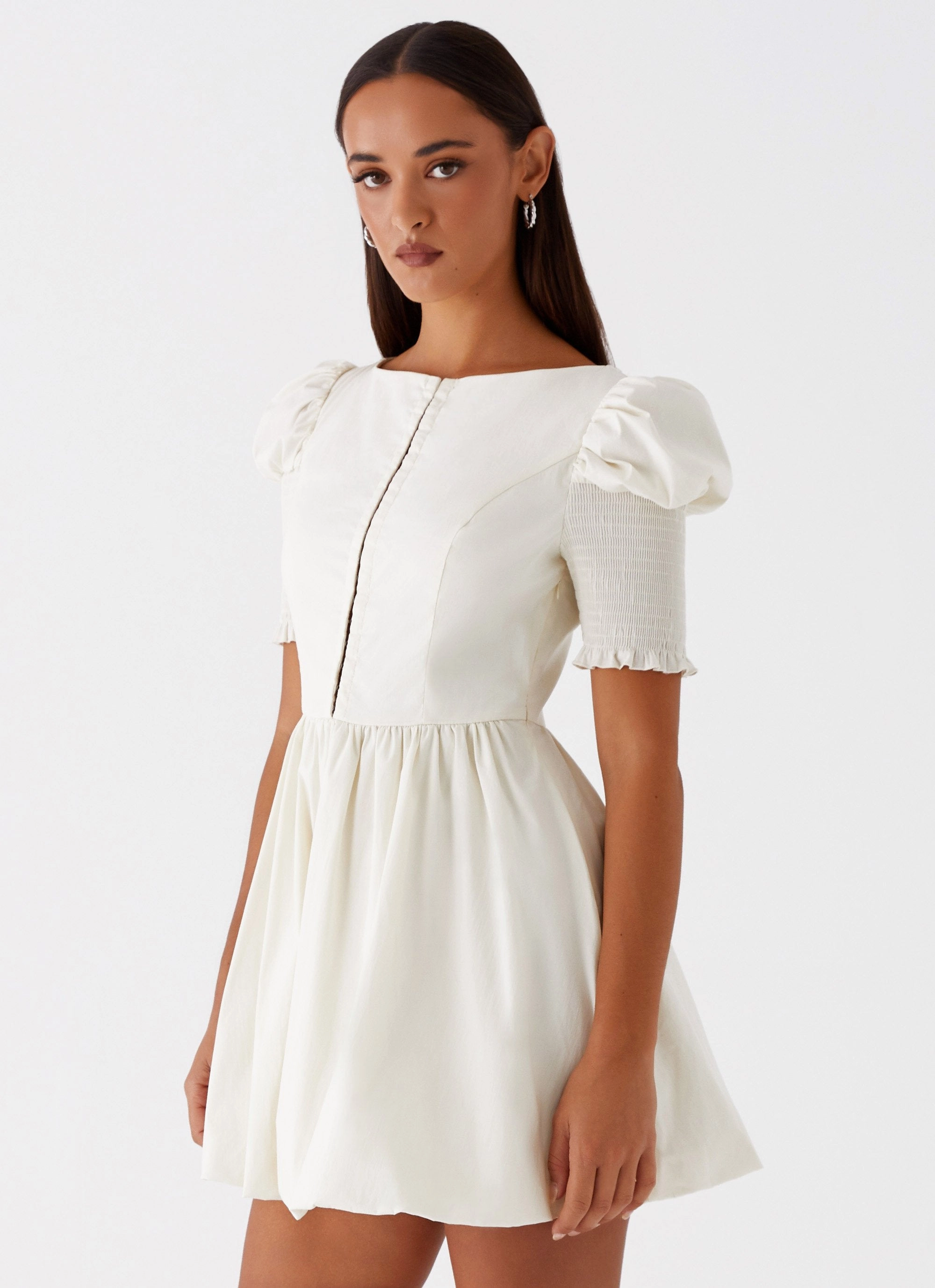 Bust-Enhancing Enya Mini Dress - Ivory