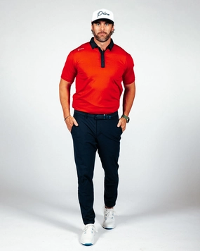 USA Red Classic Polo PreWashed