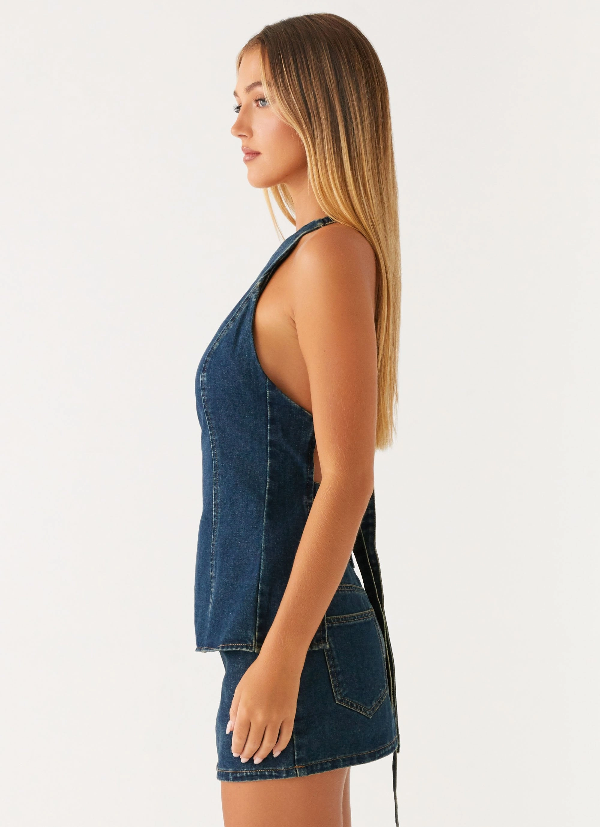 ZeroWaste Pattern Professional Look Maysa Denim Top - Washed Denim
