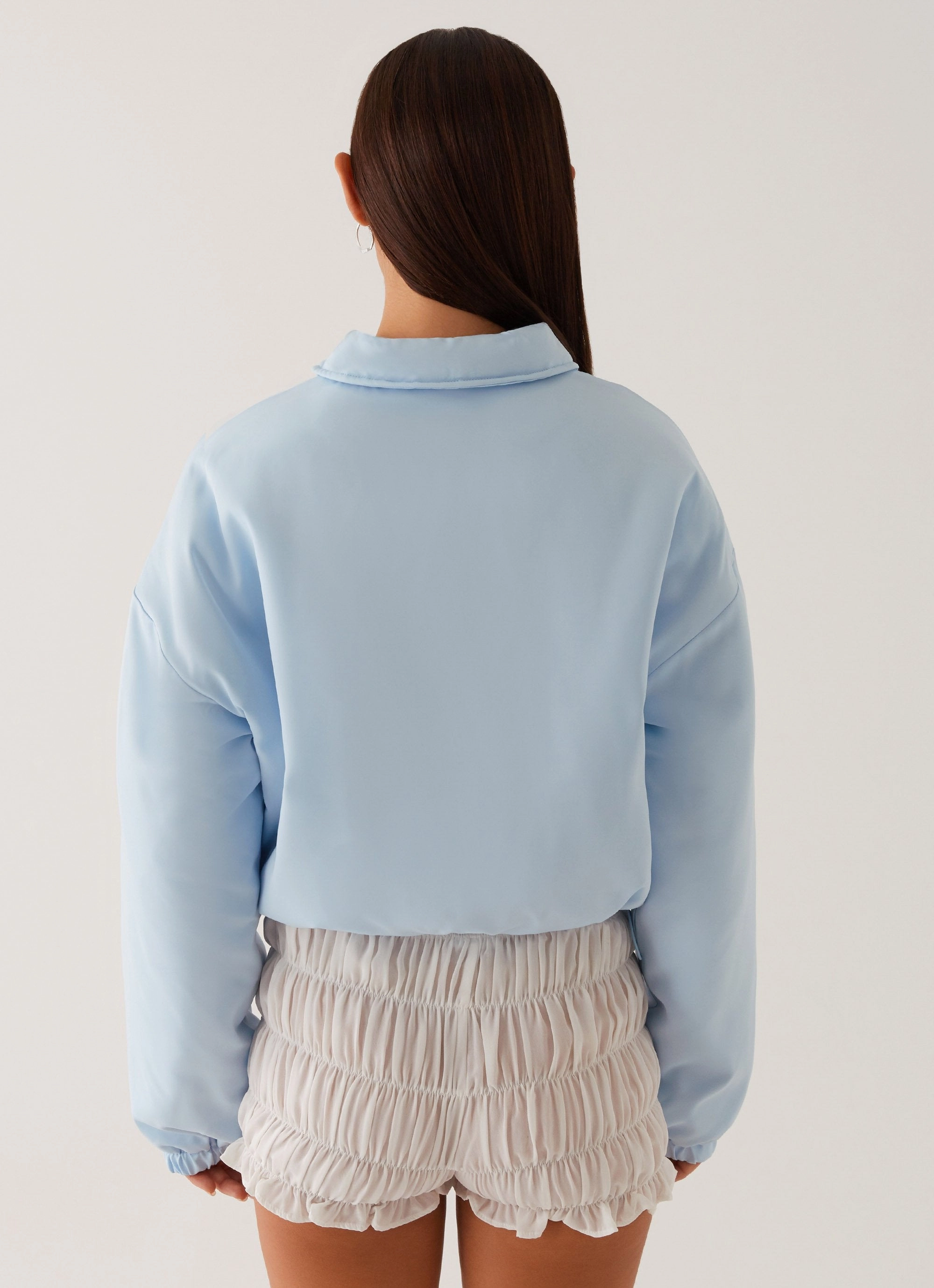 Baltimore Bomber Jacket - Pale Blue Convertible Cuff System