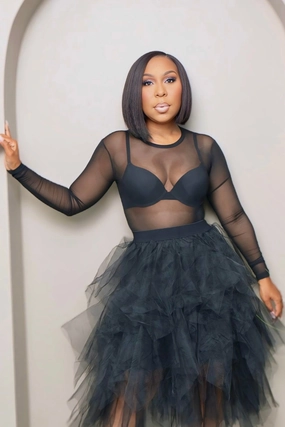 Sheilah Pretty Basic Long Sleeve Mesh Bodysuit -Black Quick-Dry Fabric